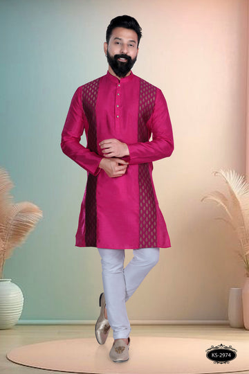 PINK HUE KURTA WITH DESIGNER PATTA FOR EVERY ETHNIC WAER