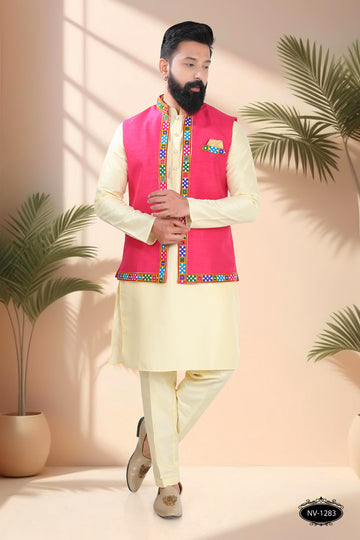 NAVRATRI OPEN-STYLE RANI PINK ONLY JACKET