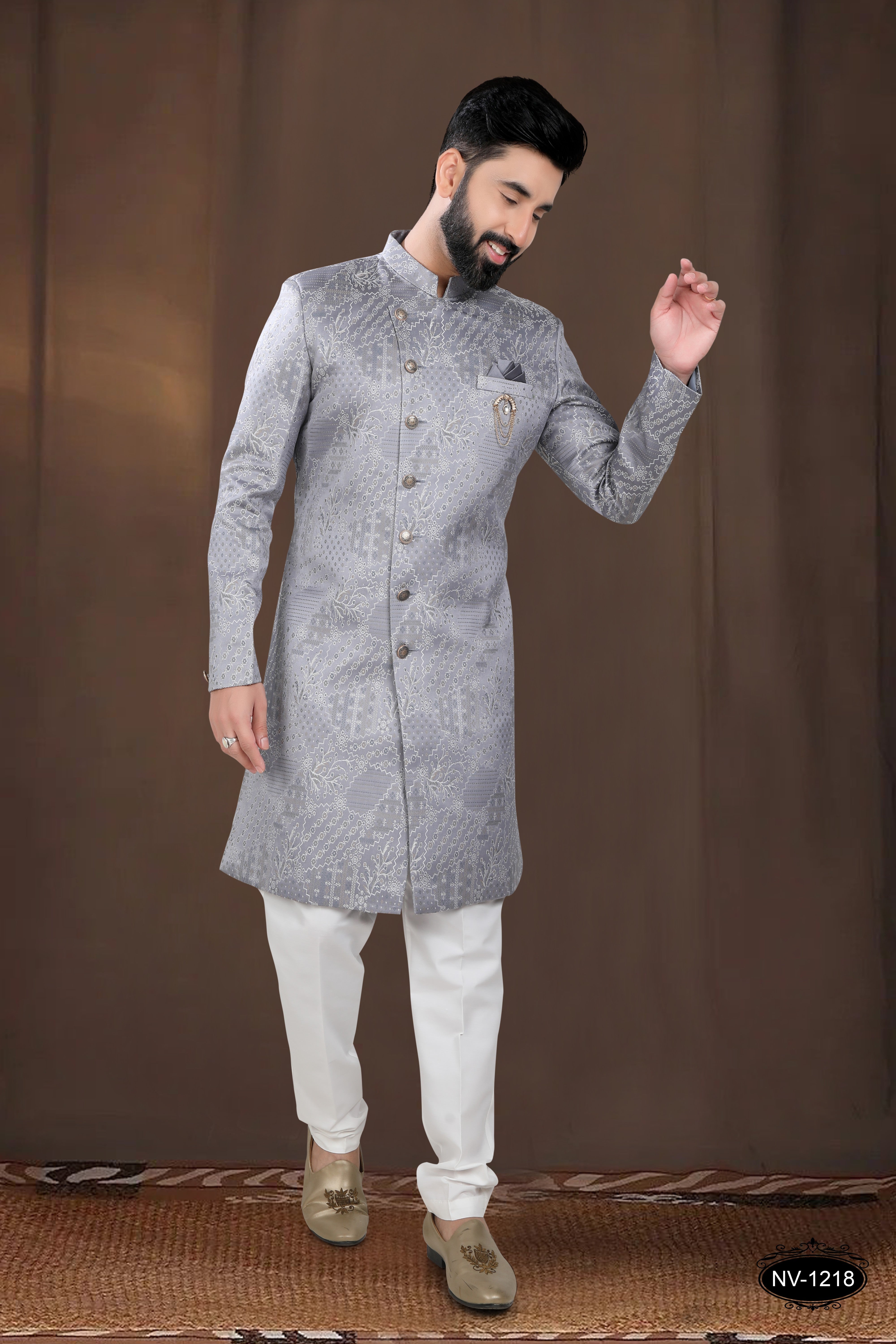 GREY TONE INDO-WESTERN SET IN UNIQUE PATTERN FOR EVERY OCCASIONS