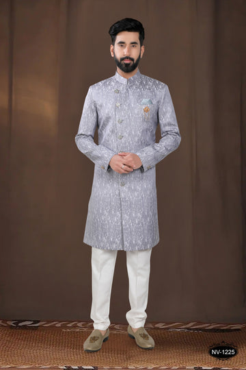 GREY TONE INDO-WESTERN SET IN UNIQUE PATTERN FOR EVERY OCCASIONS