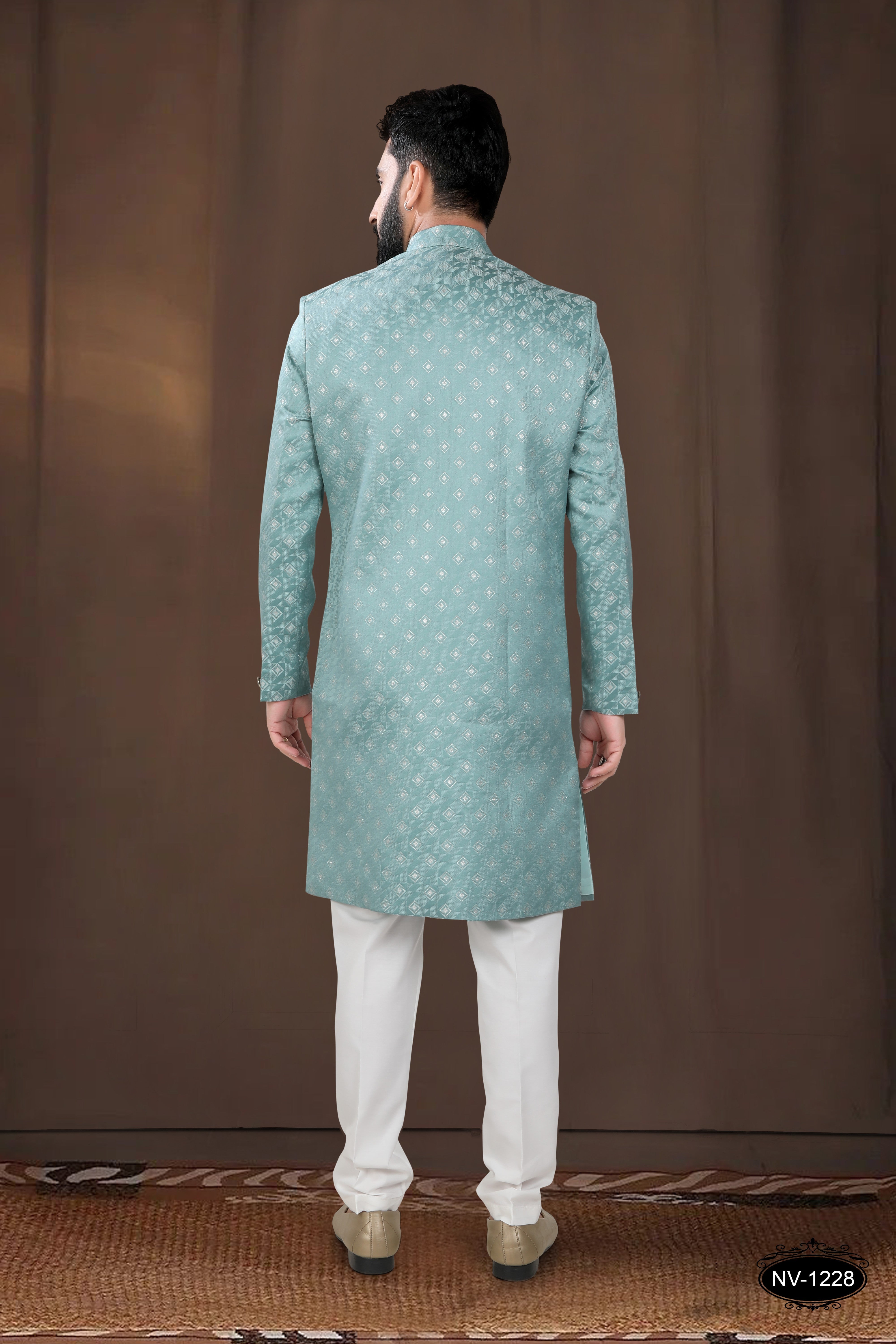 BLUE TONE INDO-WESTERN SET IN UNIQUE PATTERN FOR EVERY OCCASIONS