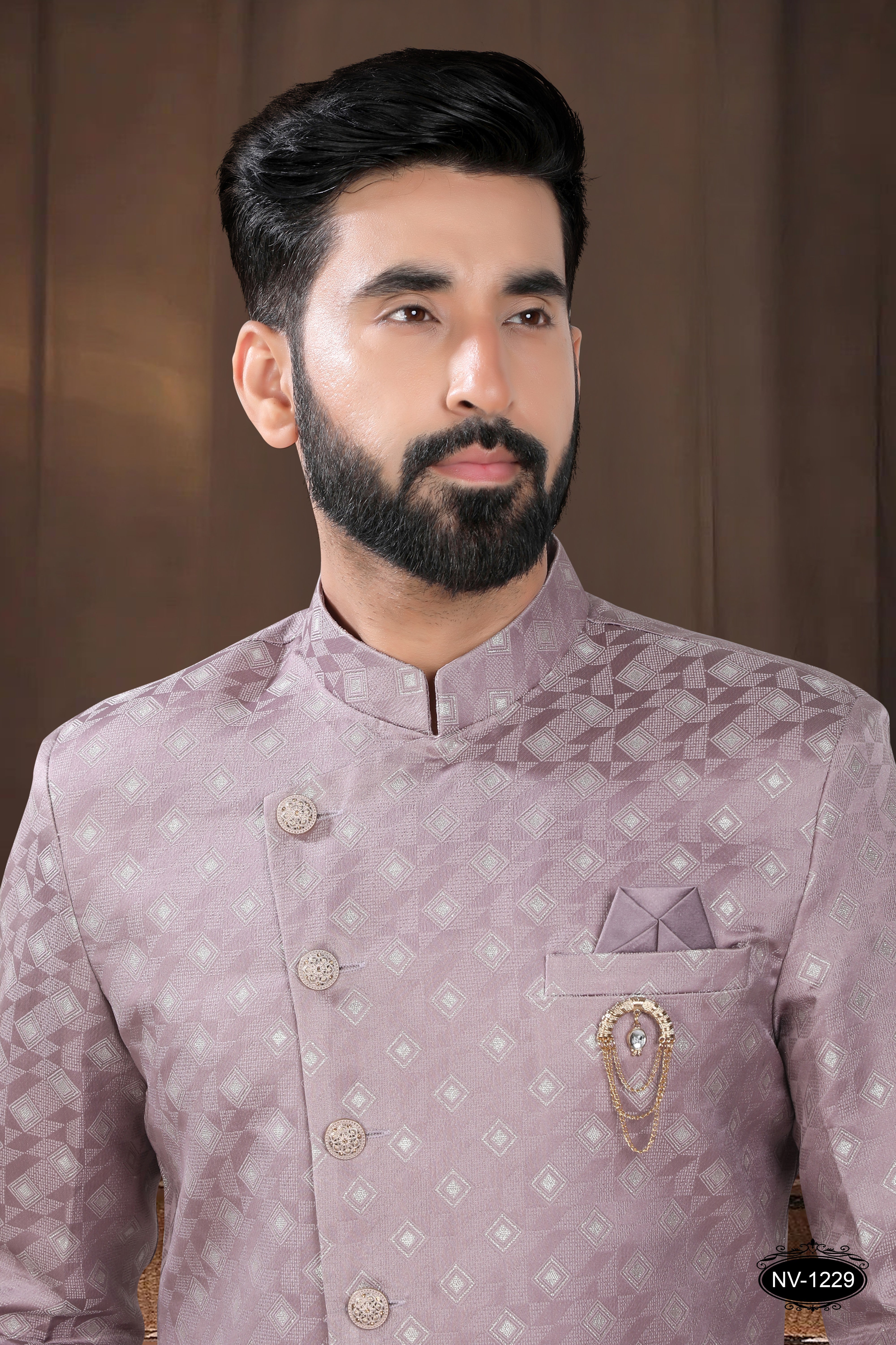 ONION-PINK TONE INDO-WESTERN SET IN UNIQUE PATTERN FOR EVERY OCCASIONS