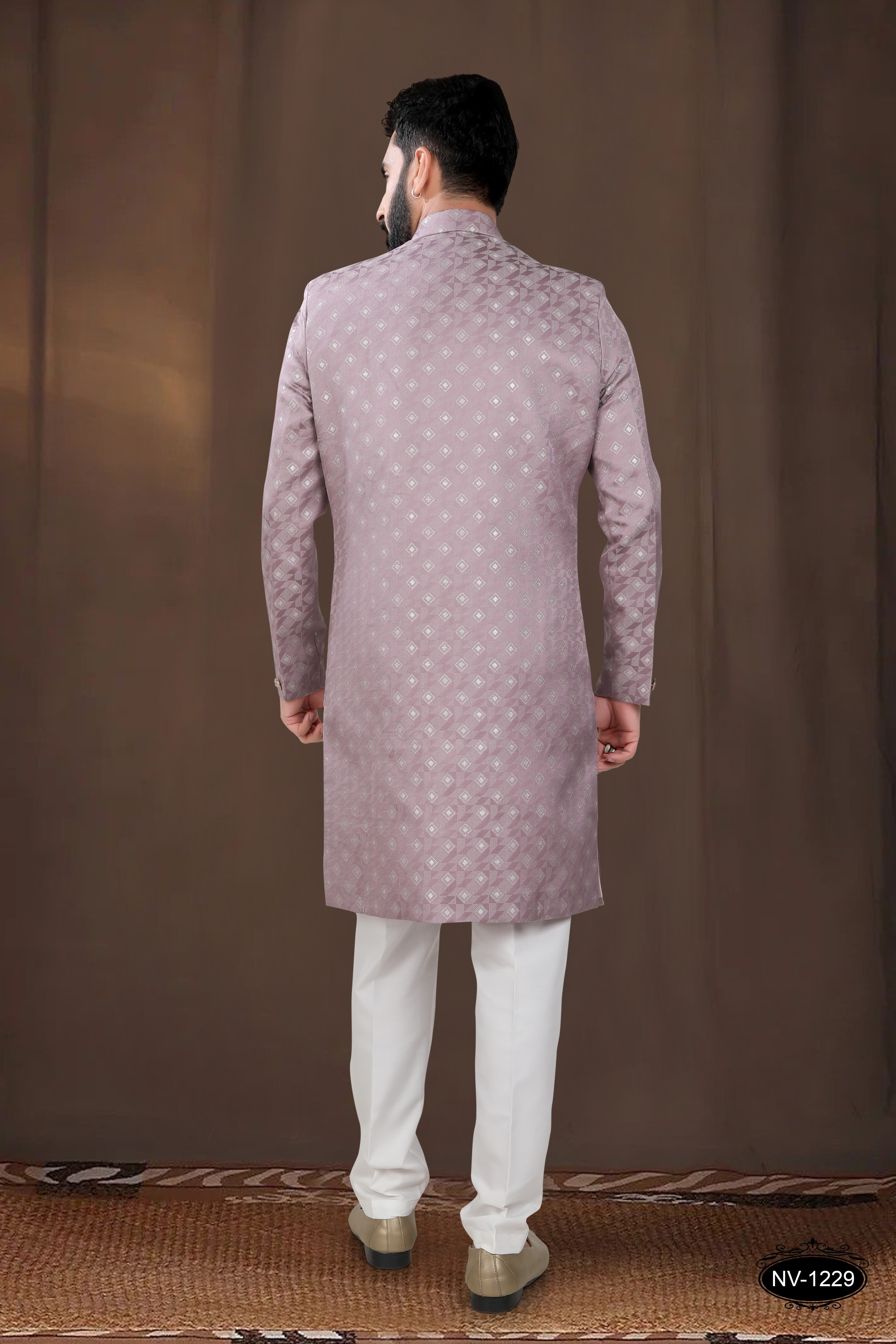 ONION-PINK TONE INDO-WESTERN SET IN UNIQUE PATTERN FOR EVERY OCCASIONS