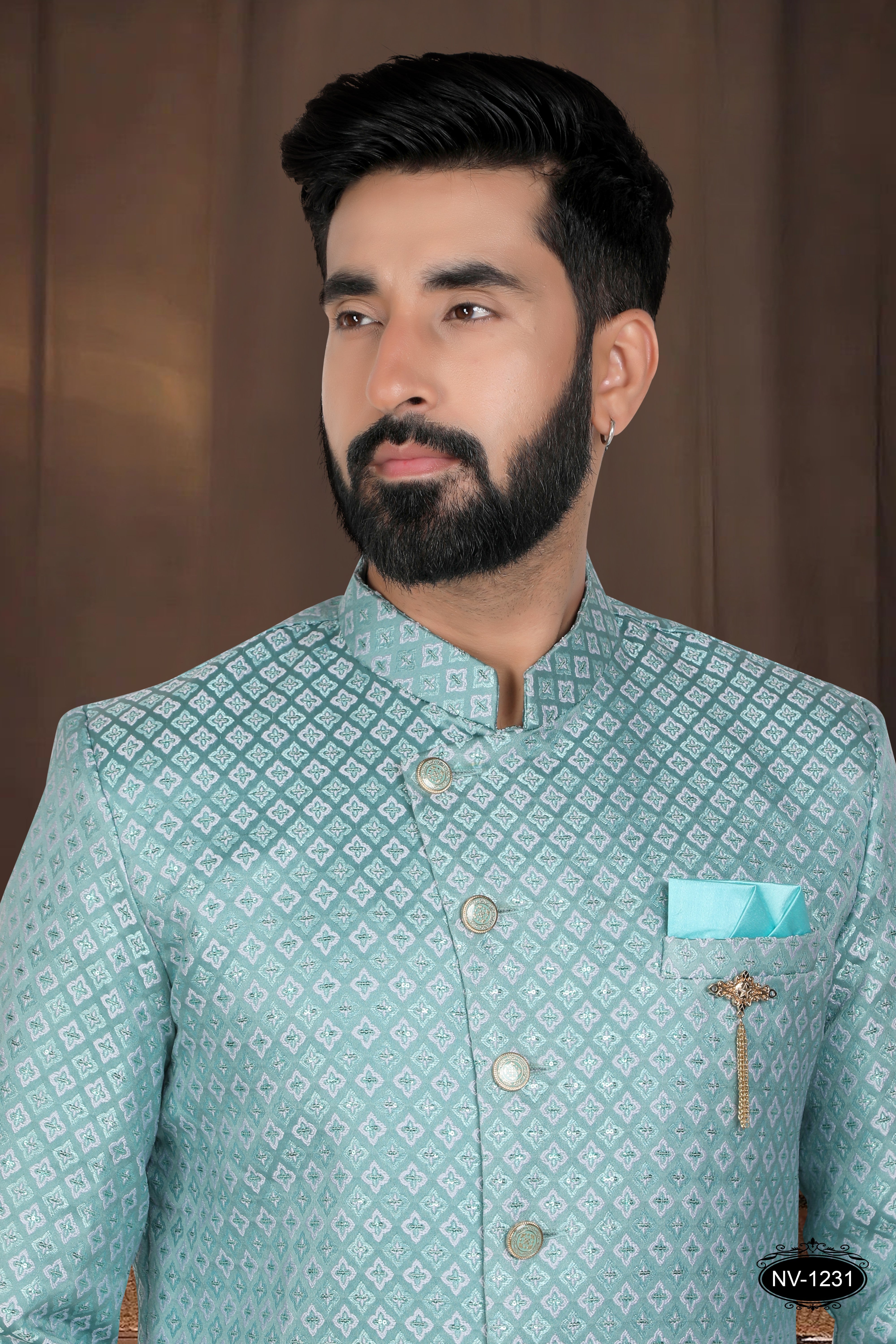 BLUE TONE INDO-WESTERN SET UNIQUE PATTERN  FOR EVERY OCCASIONS