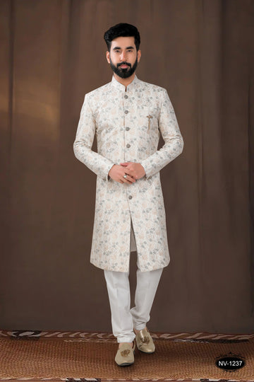 OFF-WHITE BASE INDO-WESTERN SET FOR EVERY OCCASIONS