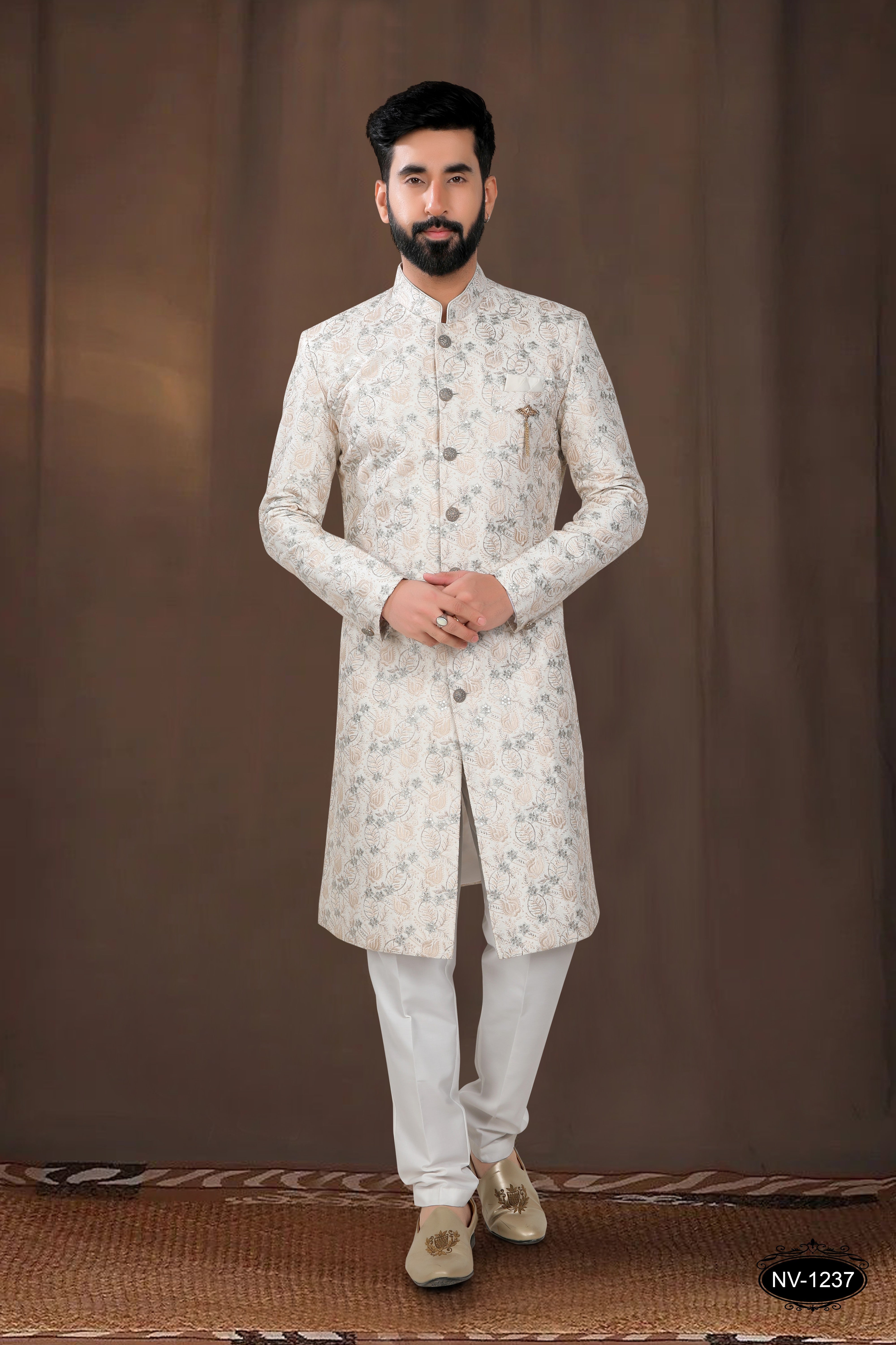 OFF-WHITE BASE INDO-WESTERN SET FOR EVERY OCCASIONS