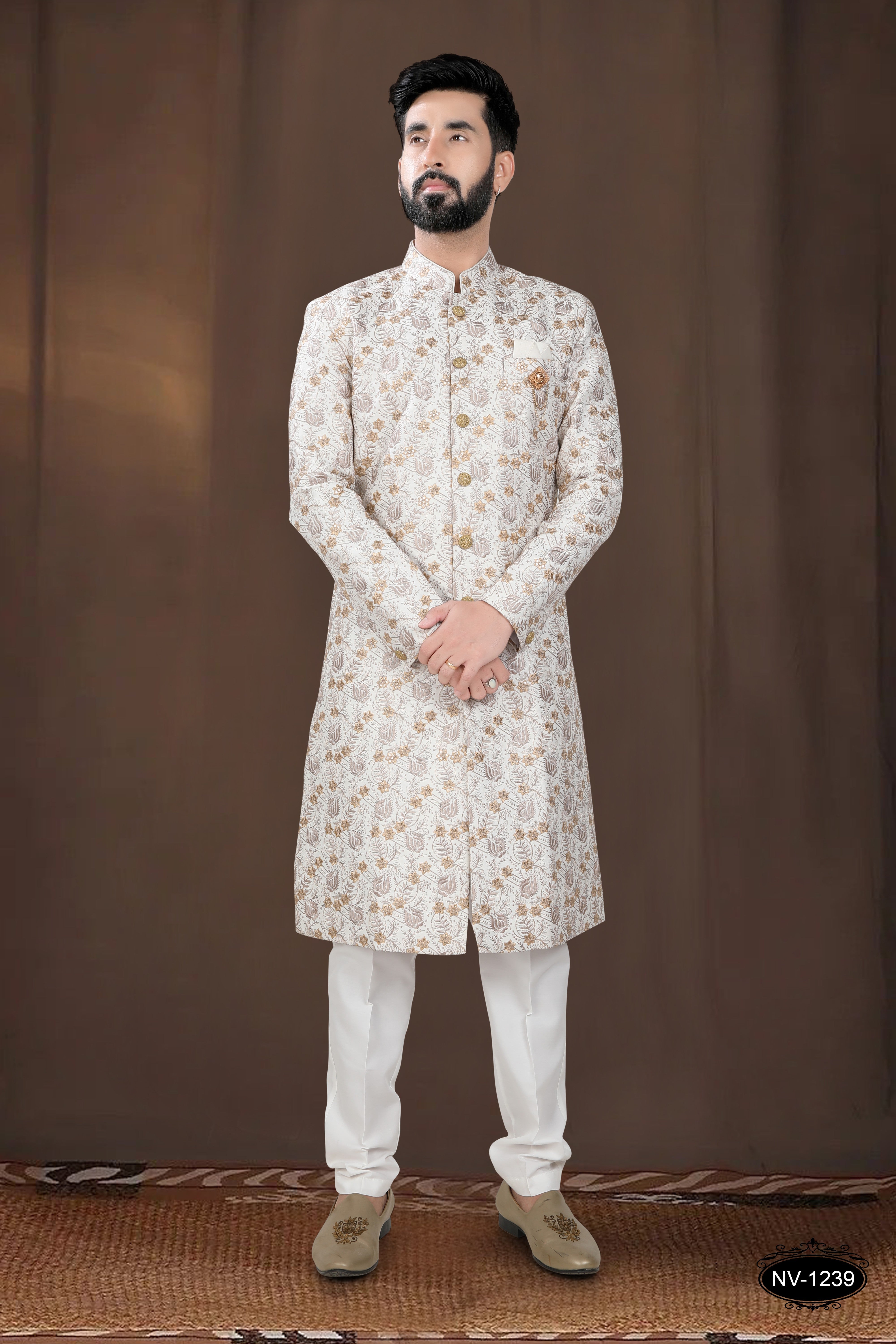 OFF-WHITE BASE INDO-WESTERN SET FOR EVERY OCCASIONS