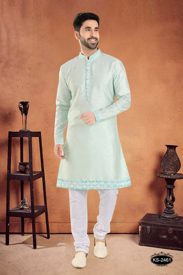 DESIGNER PATTA KURTA SET IN BLUE HUE