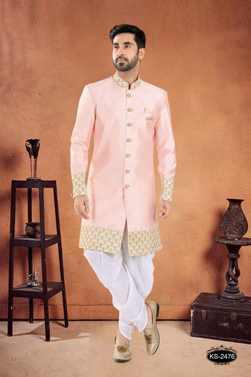 PINK TONE INDO-WESTERN SET WITH DESIGNER PATTA IN UNIQUE STYLE