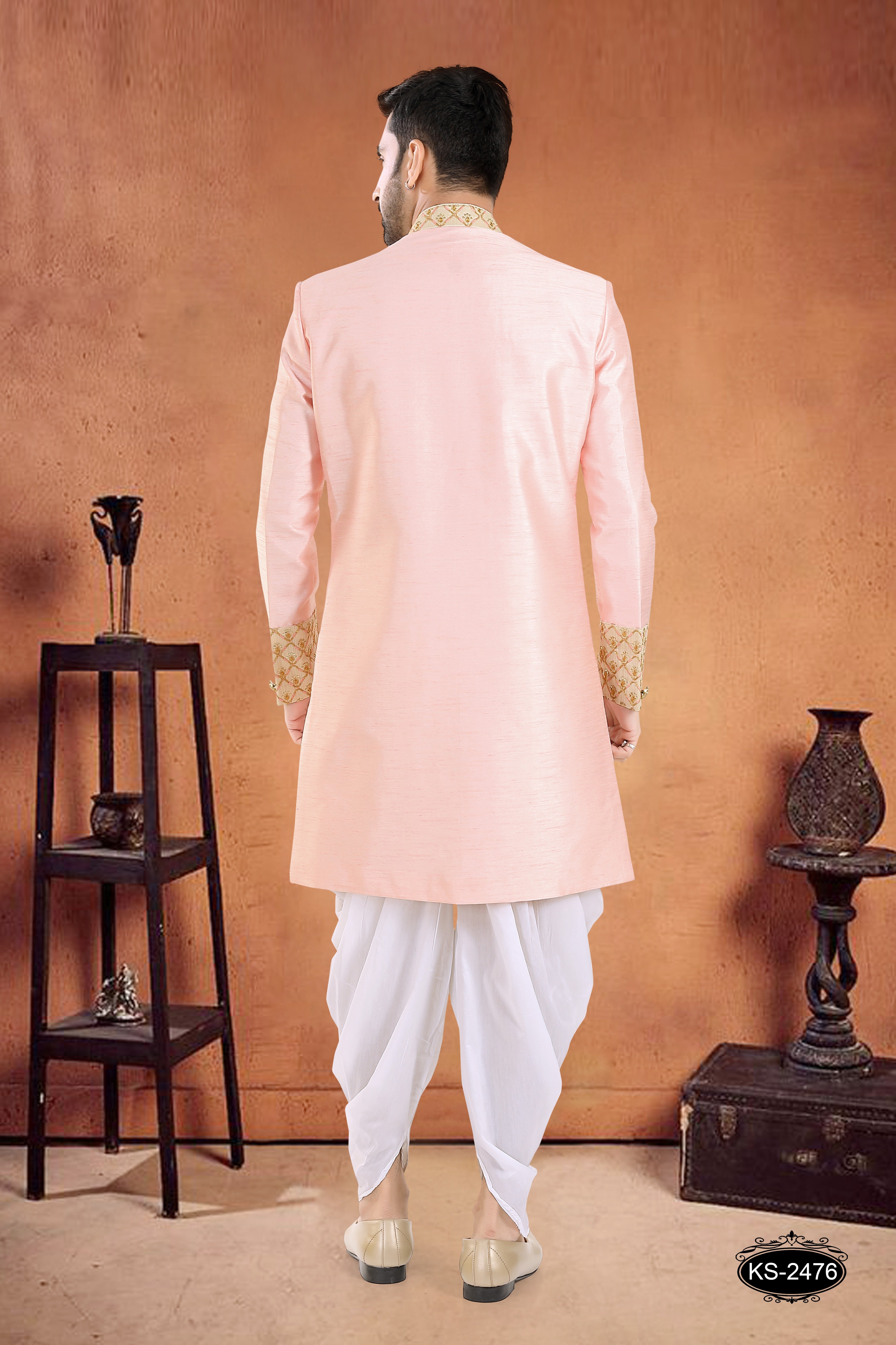 PINK TONE INDO-WESTERN SET WITH DESIGNER PATTA IN UNIQUE STYLE