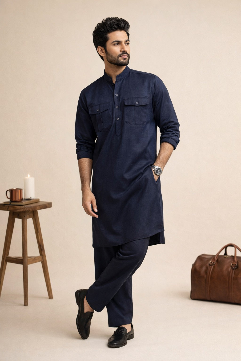 PATHANI KURTA SET IN BLUE TONE FOR EVERY OCCASIONS