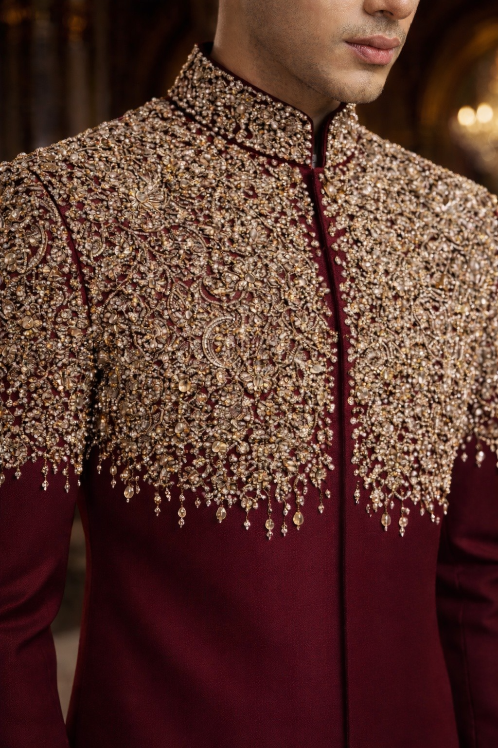 REGAL EMBROIDERED INDO-WESTERN ATTIRE  , PERFECT FOR EVERY EVENING CEREMONIES