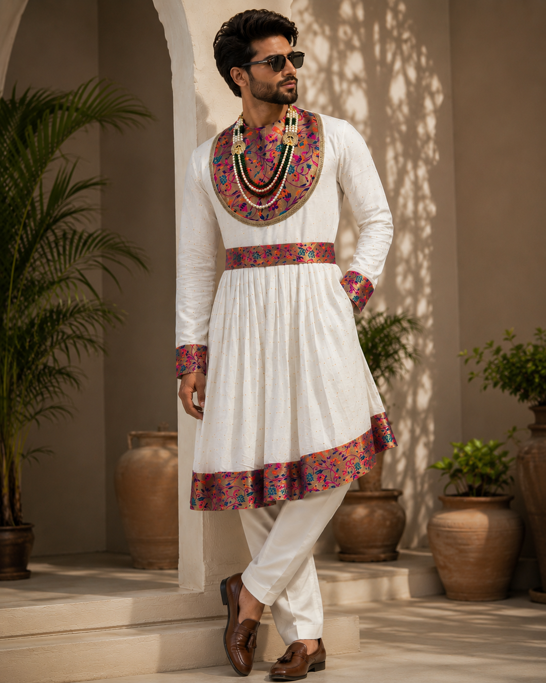 TRADITIONAL PAITHANI PESHWAI KURTA SET
