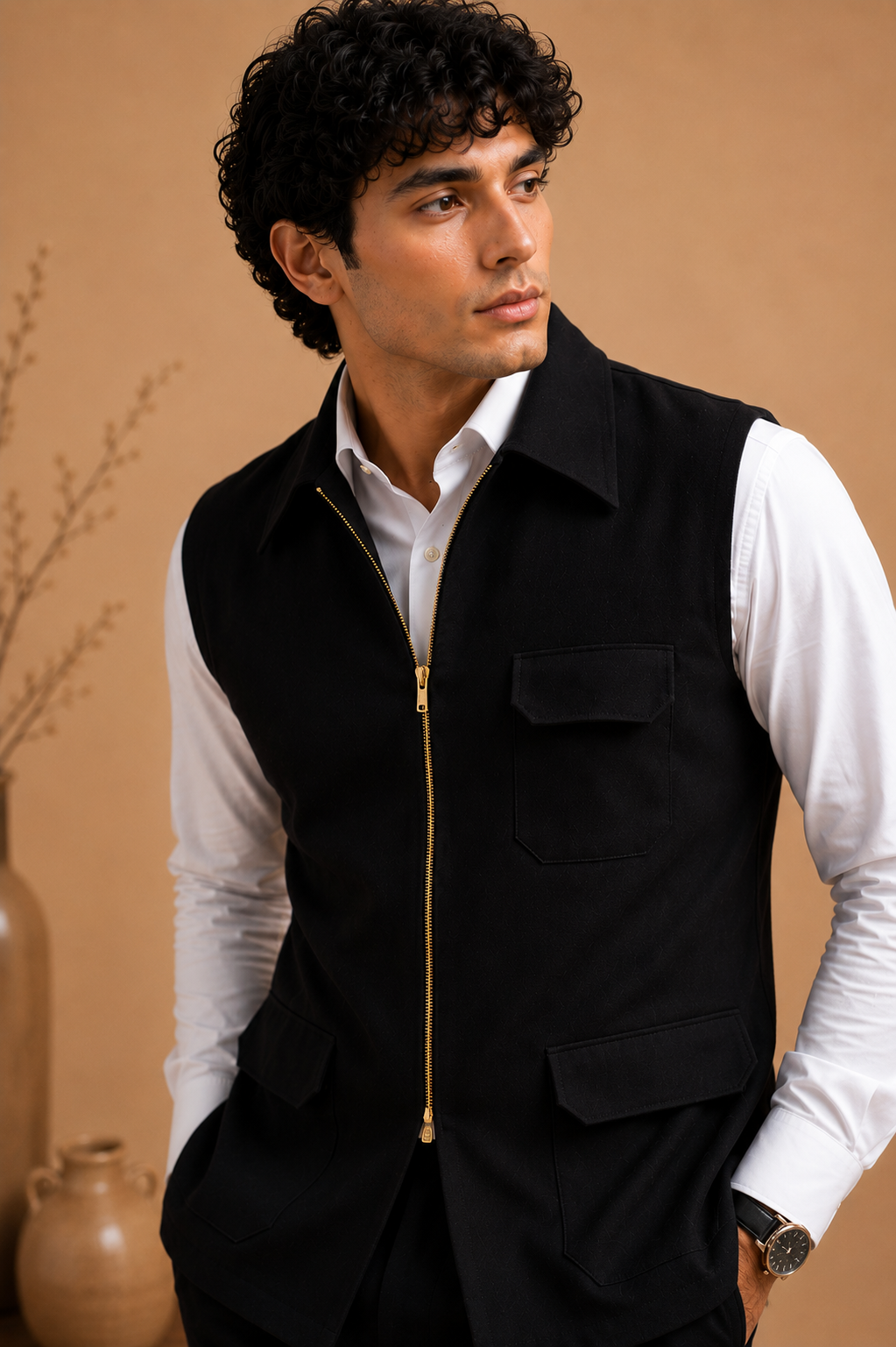BLACK LACHKA JACKET SET IN UNQIUE STYLE