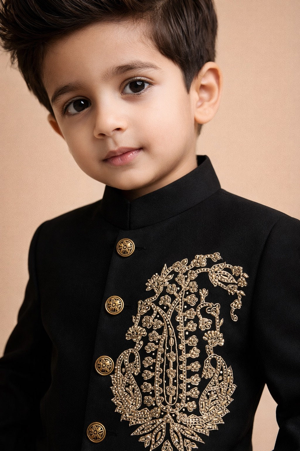 KID'S BANHGALA SET WITH DESIGNER HAND EMBROIDERY