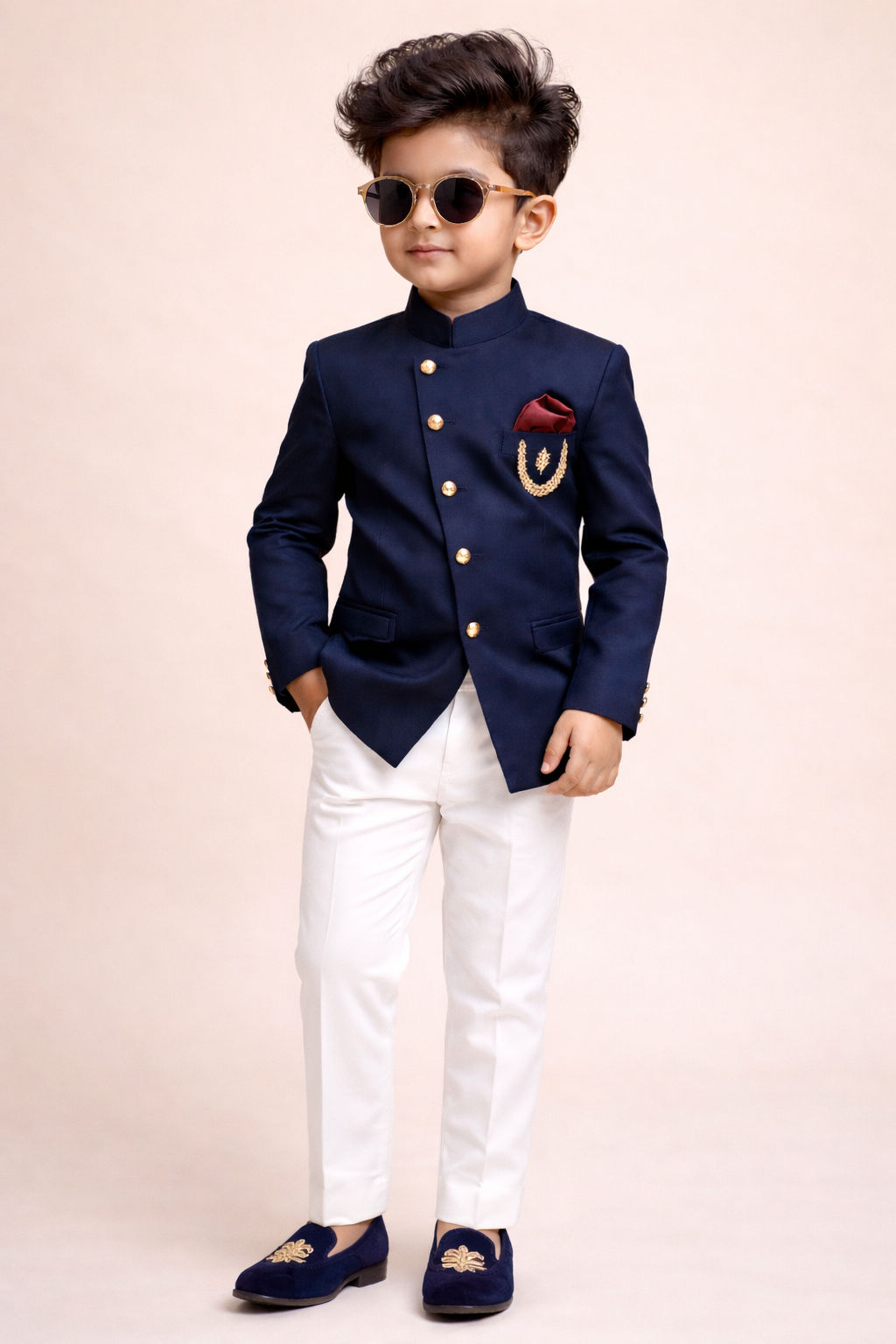 UNIQUE PATTERN BANDHGALA SET FOR BOY