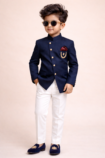 UNIQUE PATTERN BANDHGALA SET FOR BOY