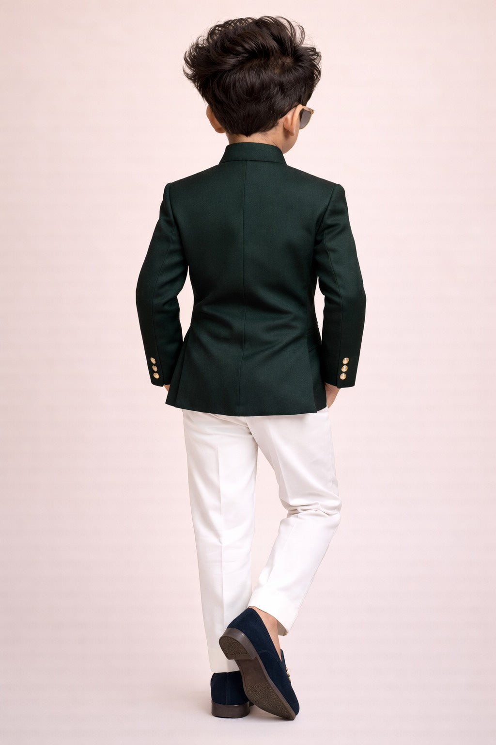 BLACK TONE BANDHGALA SET IN UNIQUE PATTERN FOR BOYS