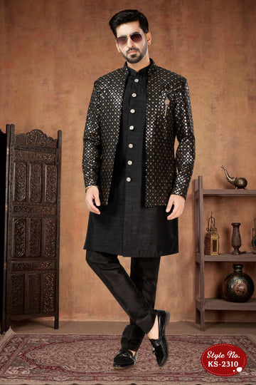BLACK TONE 3 PC INDO-WESTERN SET FOR EVERY OCCASION