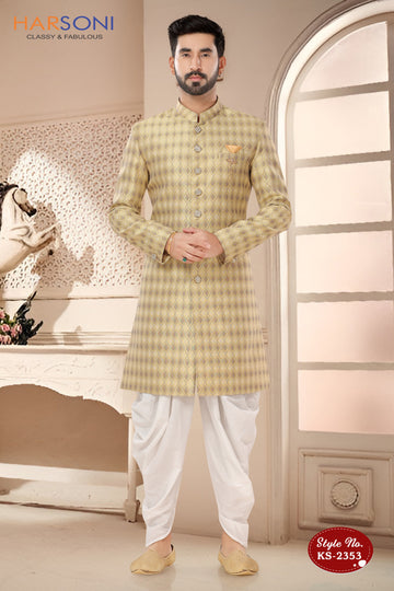 INDO-WESTERN SET IN YELLOW HUE
