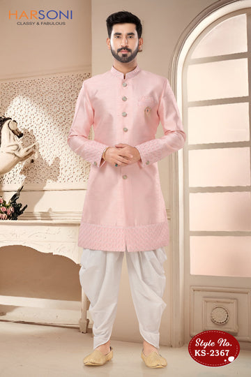 UNIQUE STYLE INDO-WESTERN SET IN PINK TONE
