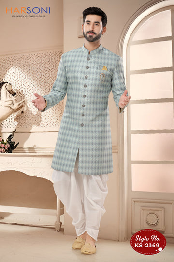 INDO-WESTERN SET IN BLUE TONE