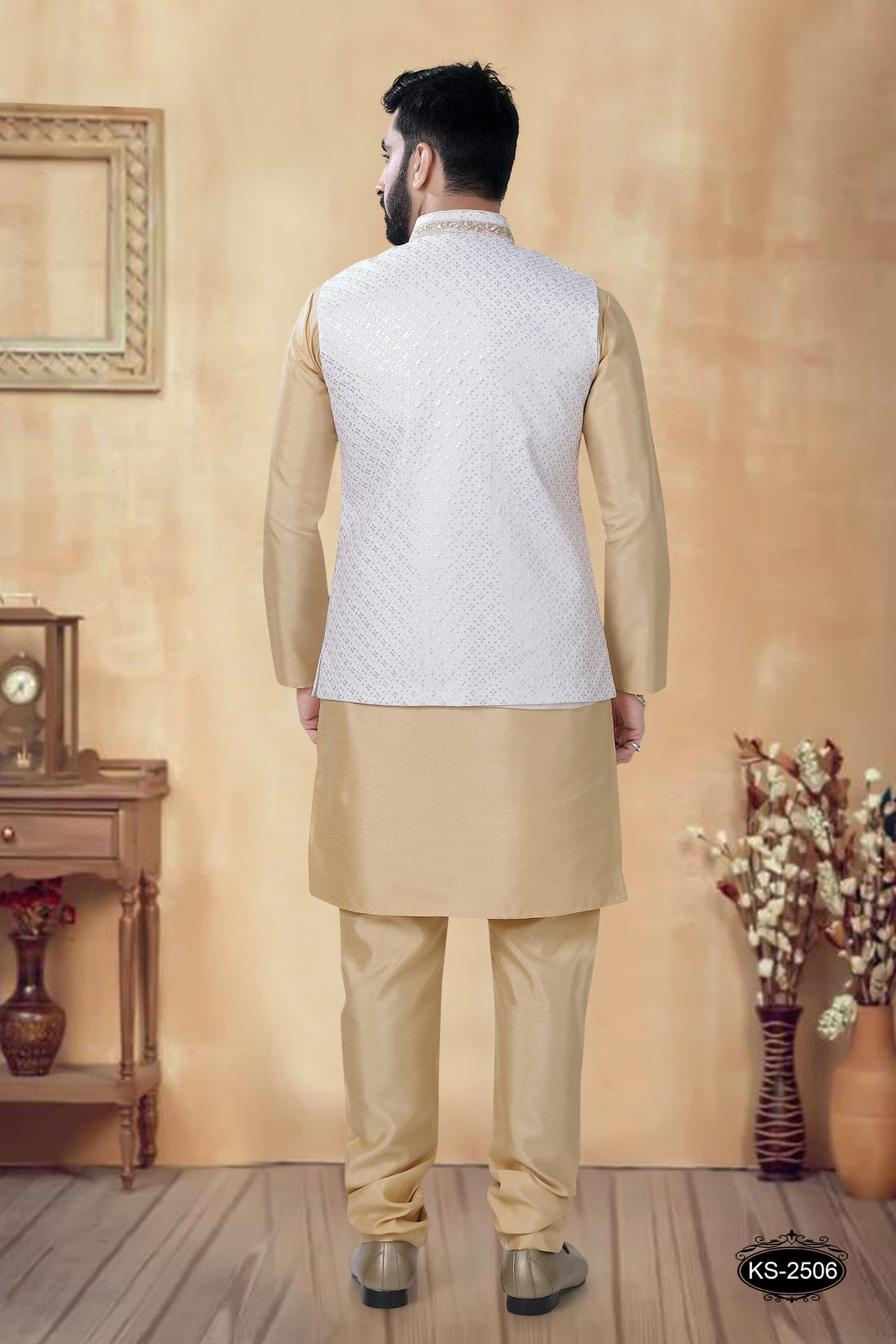 WHITE SILK JACKET FOR EVERY OCCASIONAL WEAR