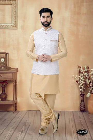 WHITE SILK JACKET FOR EVERY OCCASIONAL WEAR