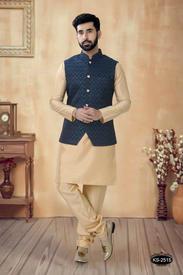 BLUE HUE JACKET SETIN UNIQUE PATTERN PERFECT FOR EVERY FESTIVITY