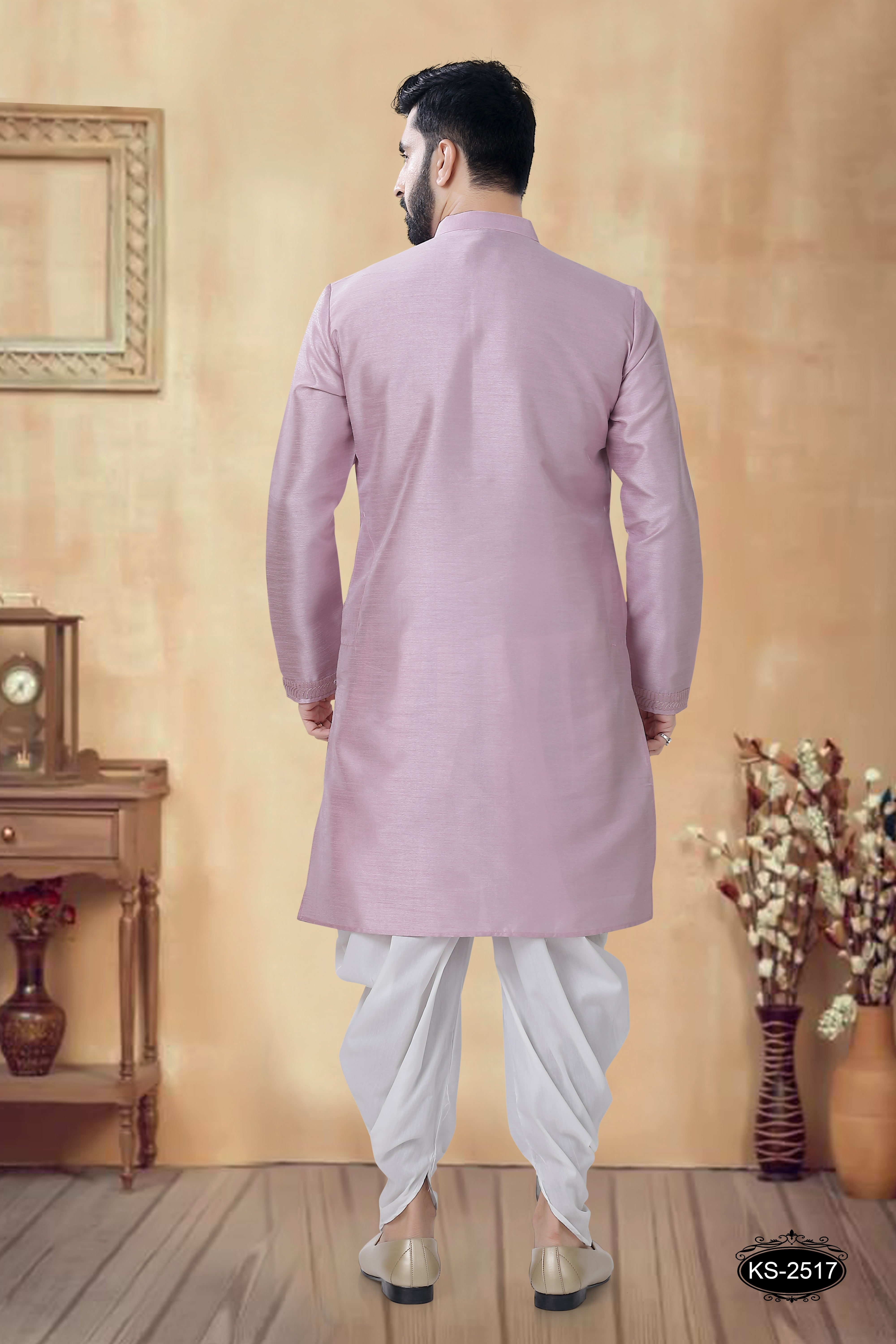 ONION-PINK KURTA WITH DESIGNER PATTA FOR EVERY OCCASIONS