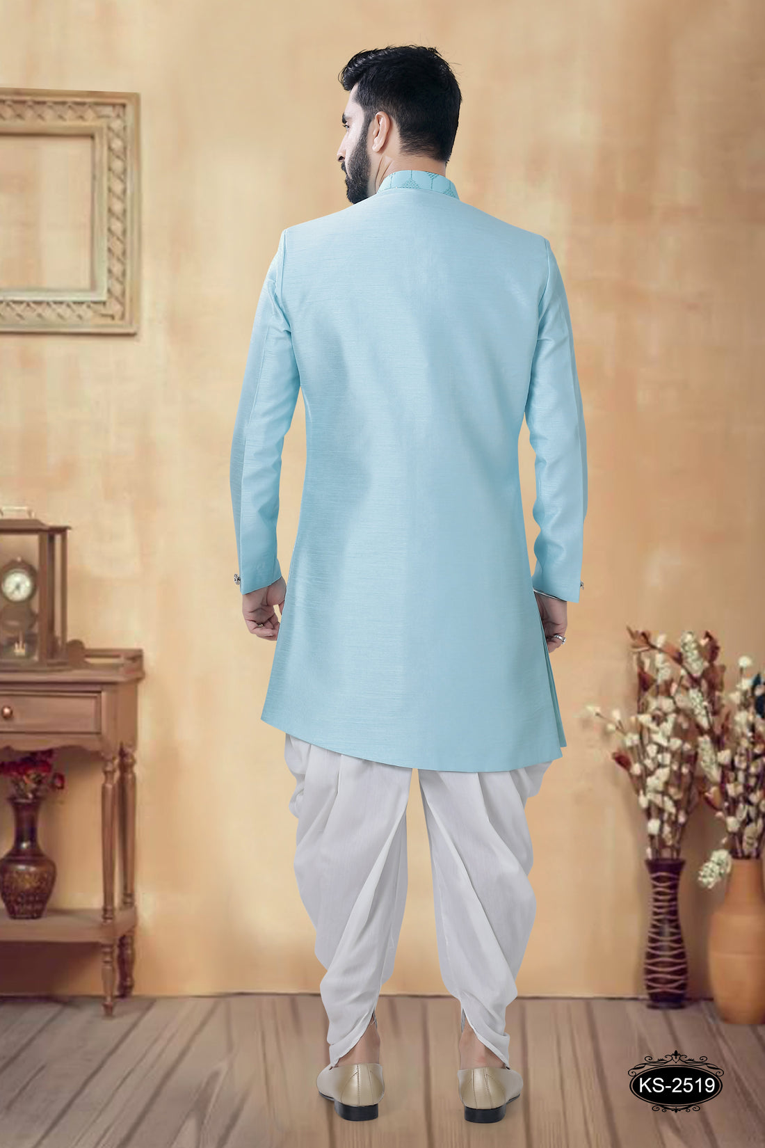 UNIQUE PATTERN BLUE HUE INDO-WESTERN  SET FOR EVERY FESTIVITY