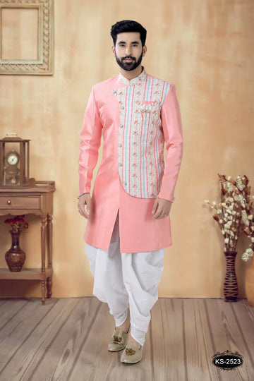 PINK HUE UNIQUE PATTERN INDO-WESTERN SET FOR EVERY FESTIVITY