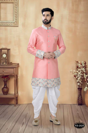 UNIQUE STYLE INDO-WESTERN SET IN PINK HUE FOR EVERY FESTIVITY