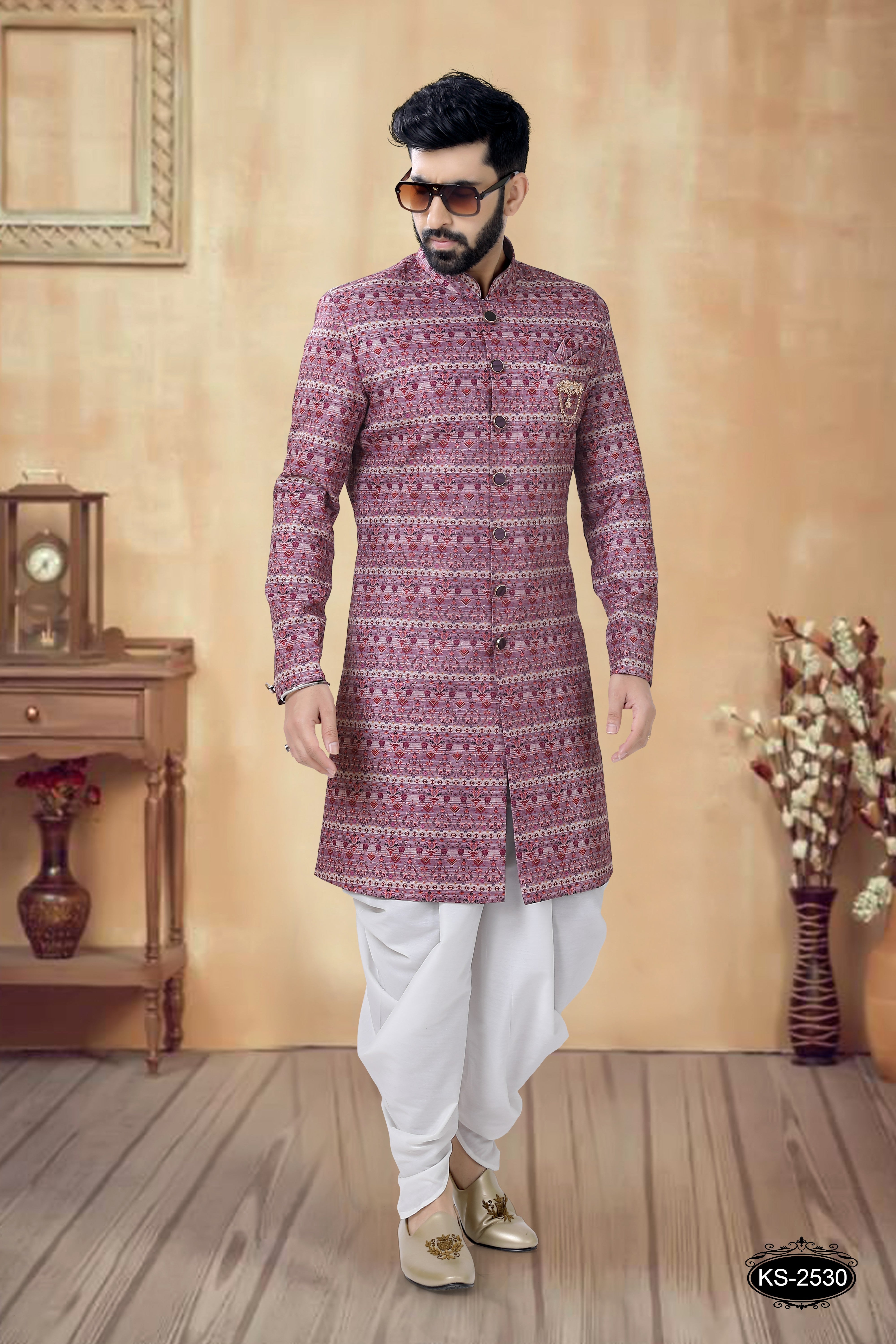 PURPLE TONE INDO-WESTERN SET FOR EVERY FESTIVITY