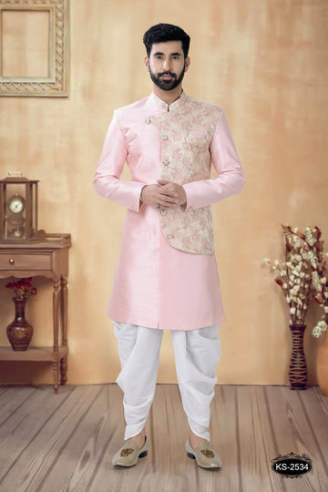 PINK HUE UNIQUE PATTERN INDO-WESTERN SET FOR EVERY FESTIVITY