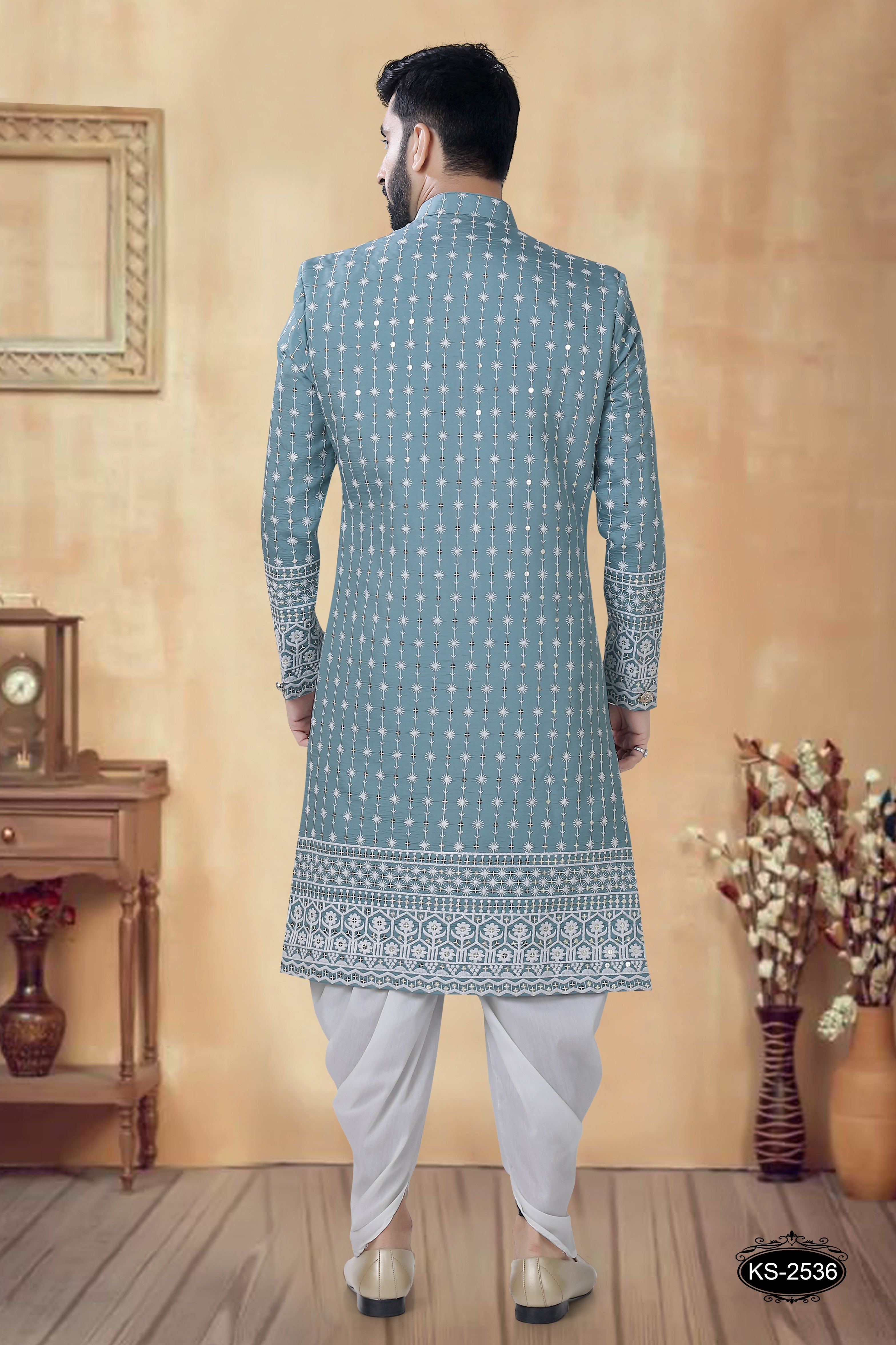 HEAVY PANEL INDO-WESTERN SET IN PINK TONE FOR EVERY FESTIVITY