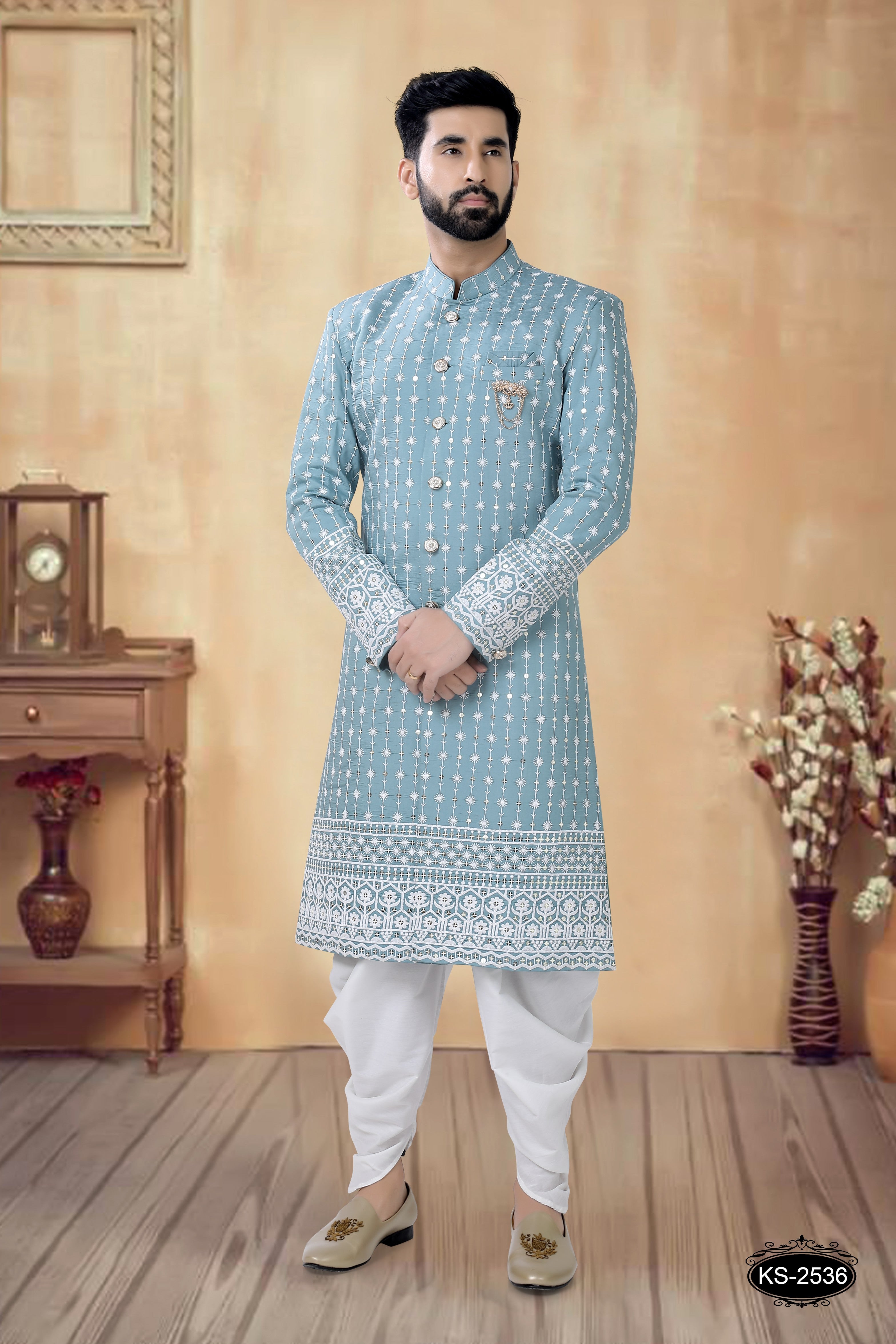 HEAVY PANEL INDO-WESTERN SET IN PINK TONE FOR EVERY FESTIVITY