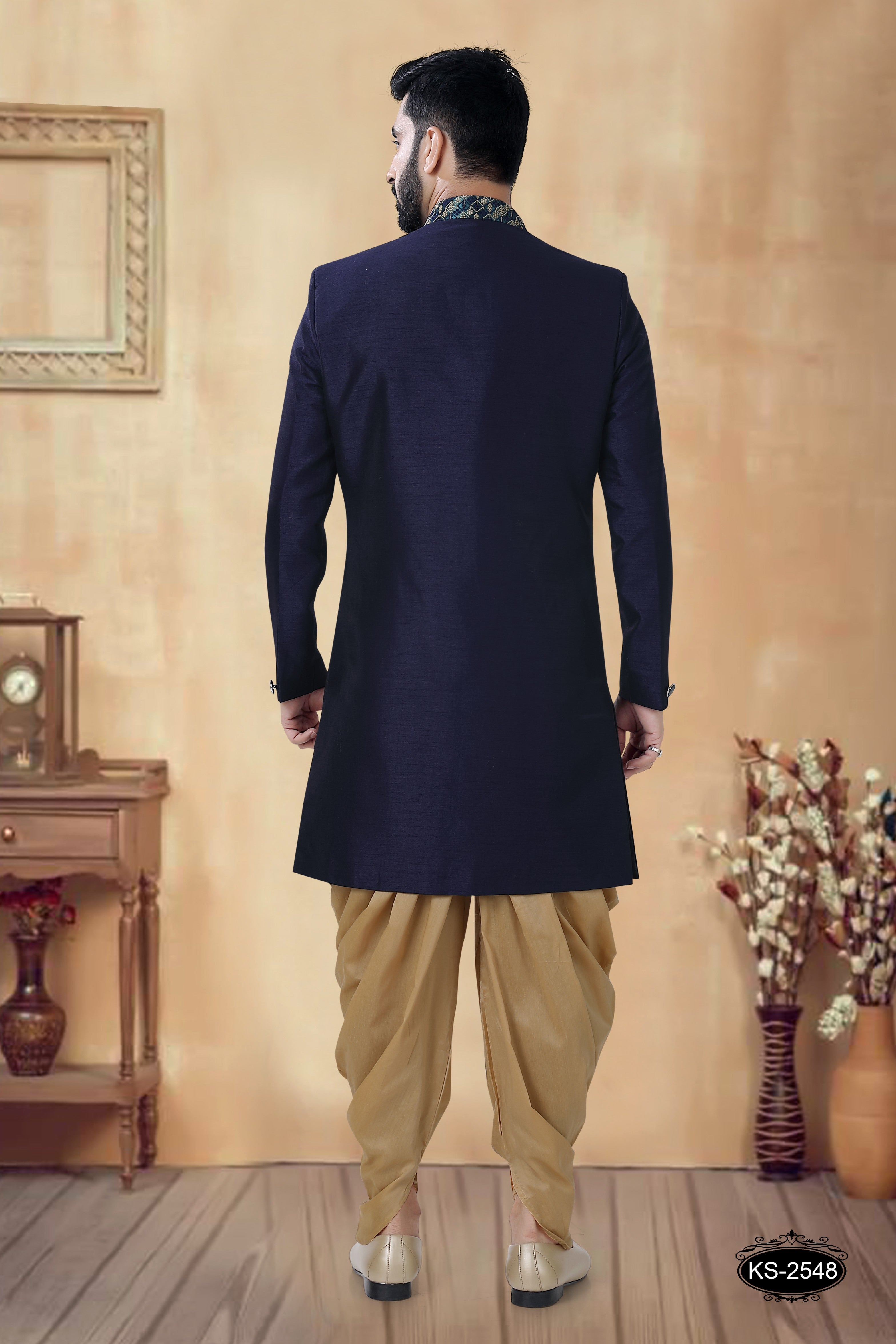 UNIQUE STYLE INDO-WESTERN IN BLUE SET FOR EVERY FESTIVITY