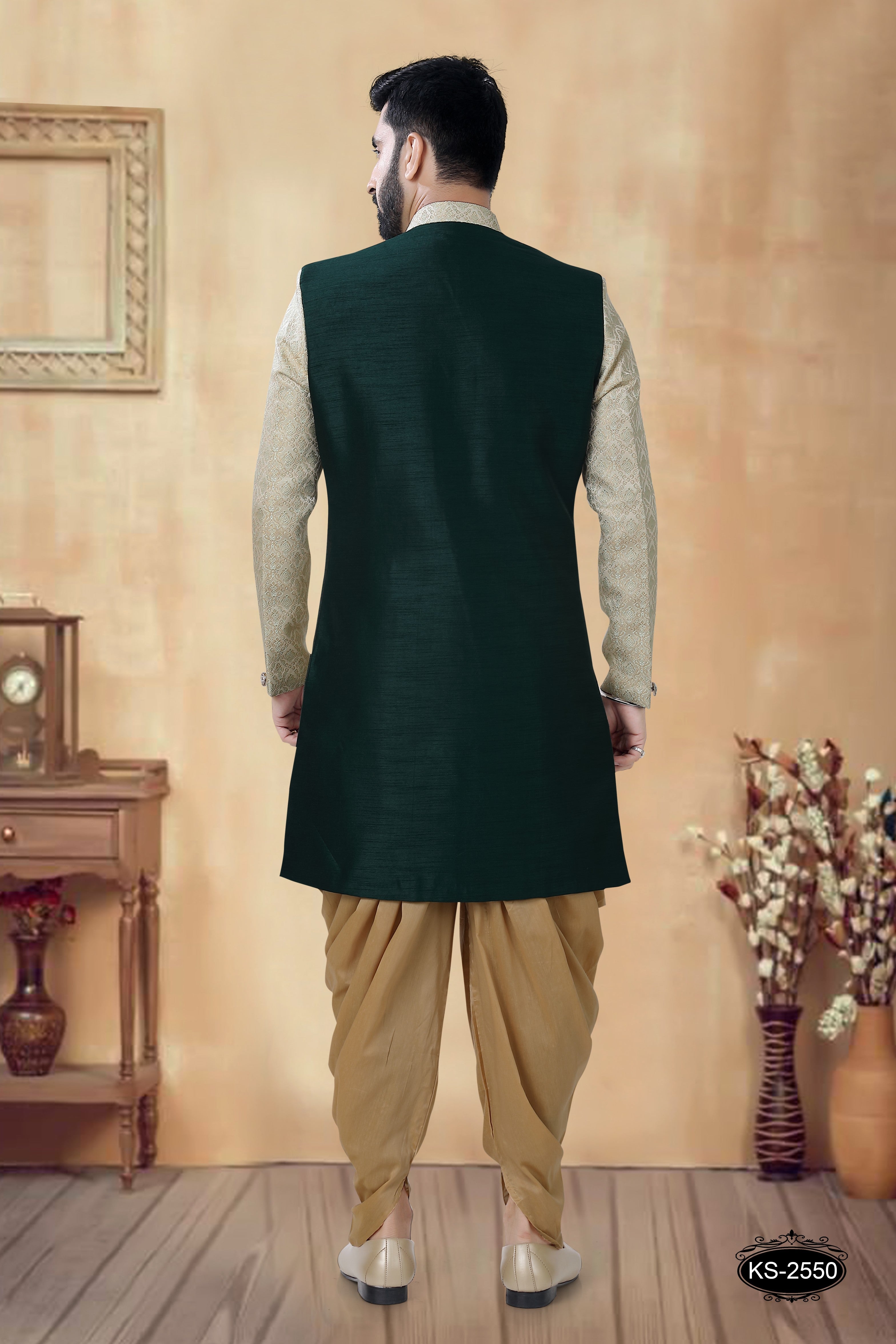 GREEN HUE INDO-WESTERN SET IN UNIQUE STYLE FOR EVERY FESTIVITY