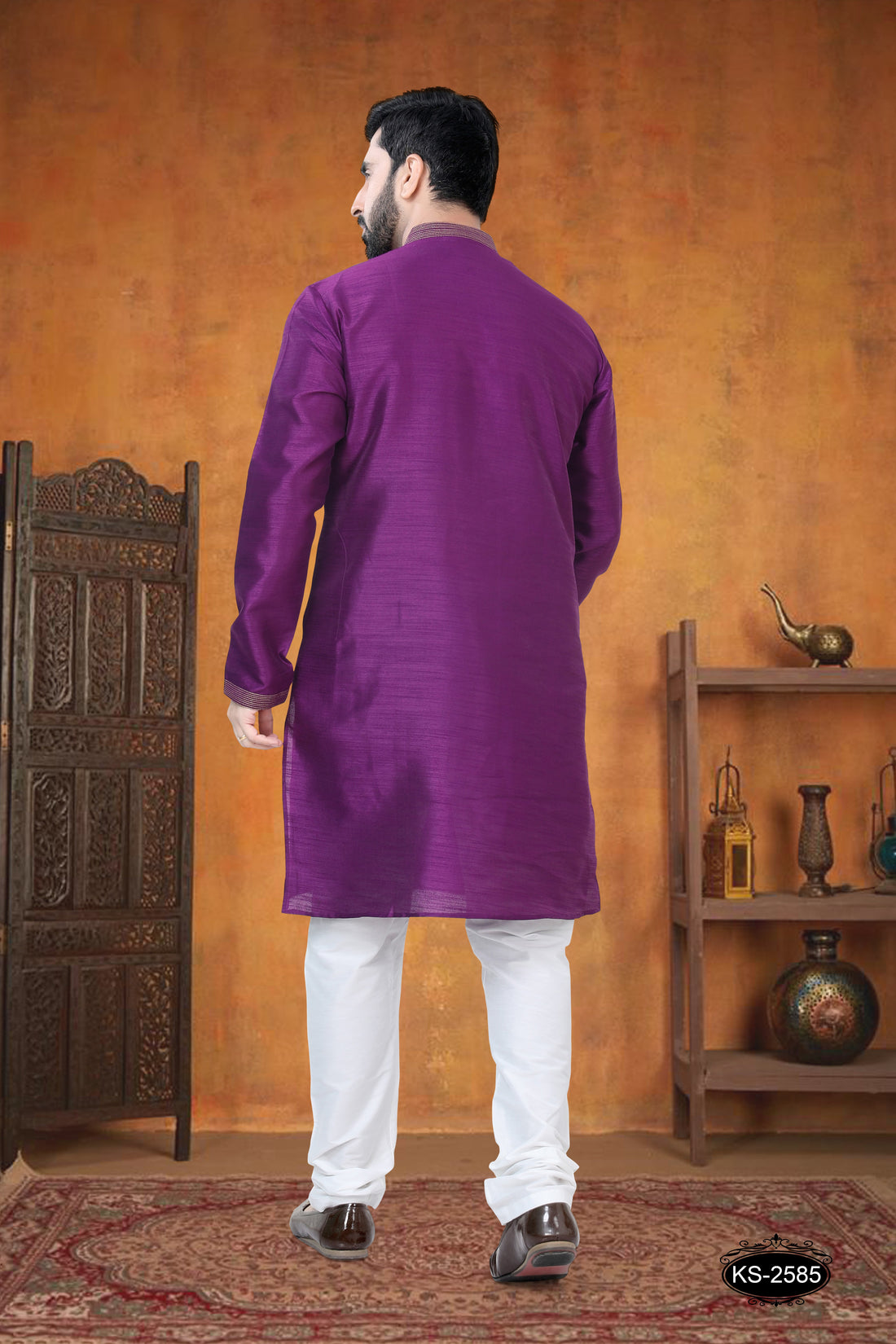 PURPLE HUE KURTA SET WITH LACCHI WORK