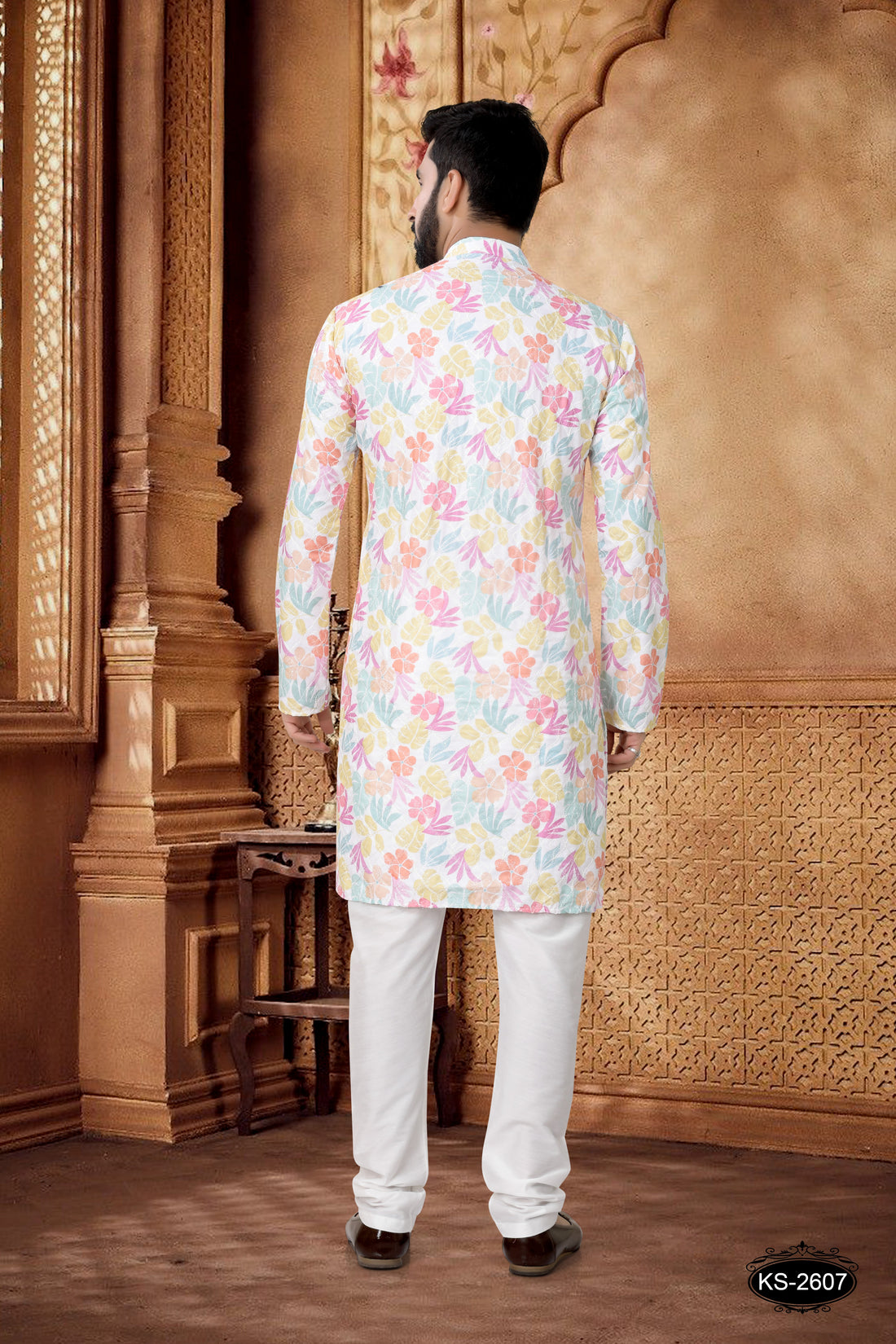 MULTI-TONE ( MULTI-TONE ) KURTA SET WITH THREAD EMBROIDERY ALL-OVER