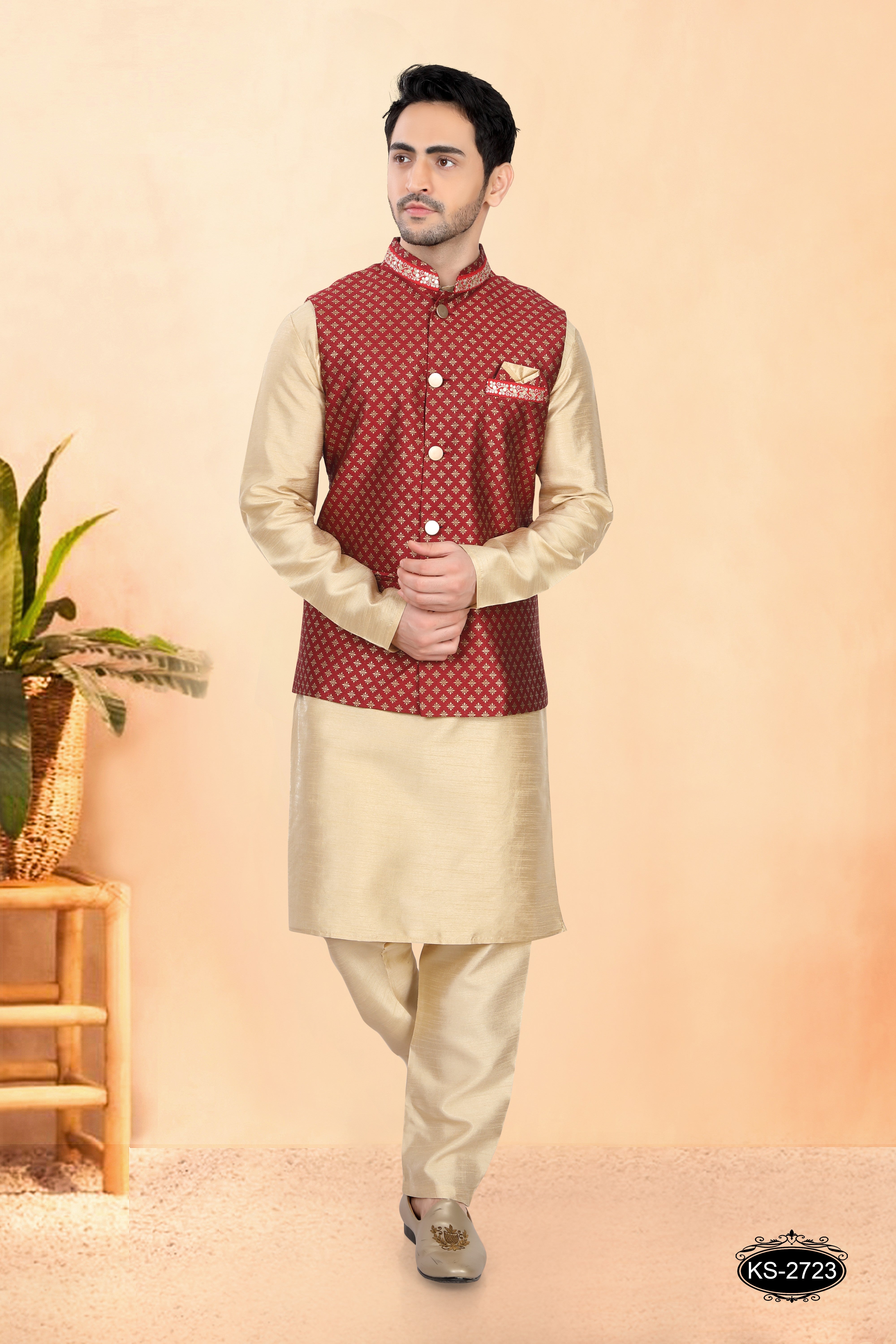 MAROON TONE JACKET SET FOR EVERY OCCASIONS