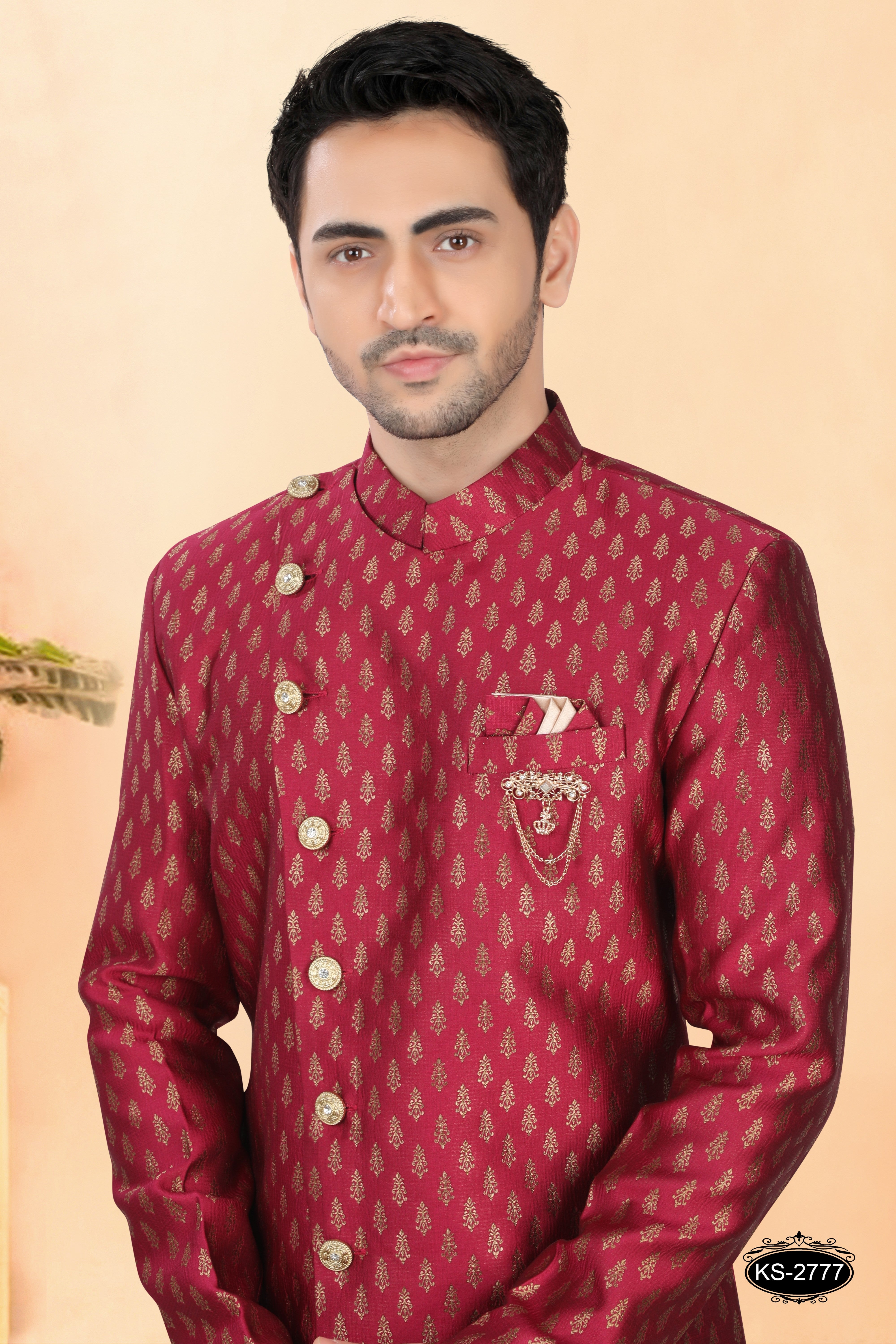 RANI-PINK HUE INDO-WESTERN SET WITH SELF-DESIGN FOR EVERY OCCASIONS