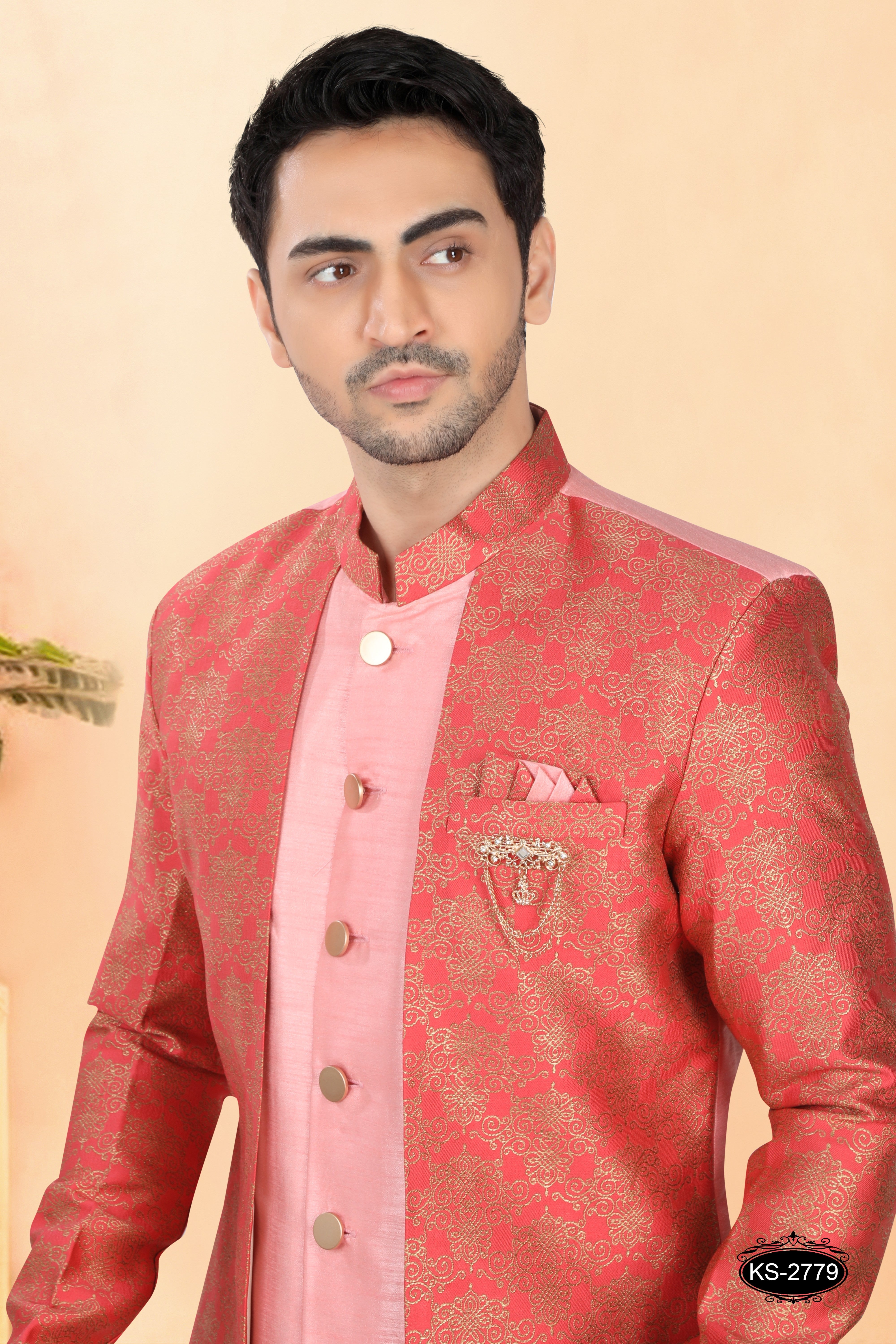 PINK TONE JACKET STYLE INDO-WESTERN SET FOR EVERY OCCASIONS