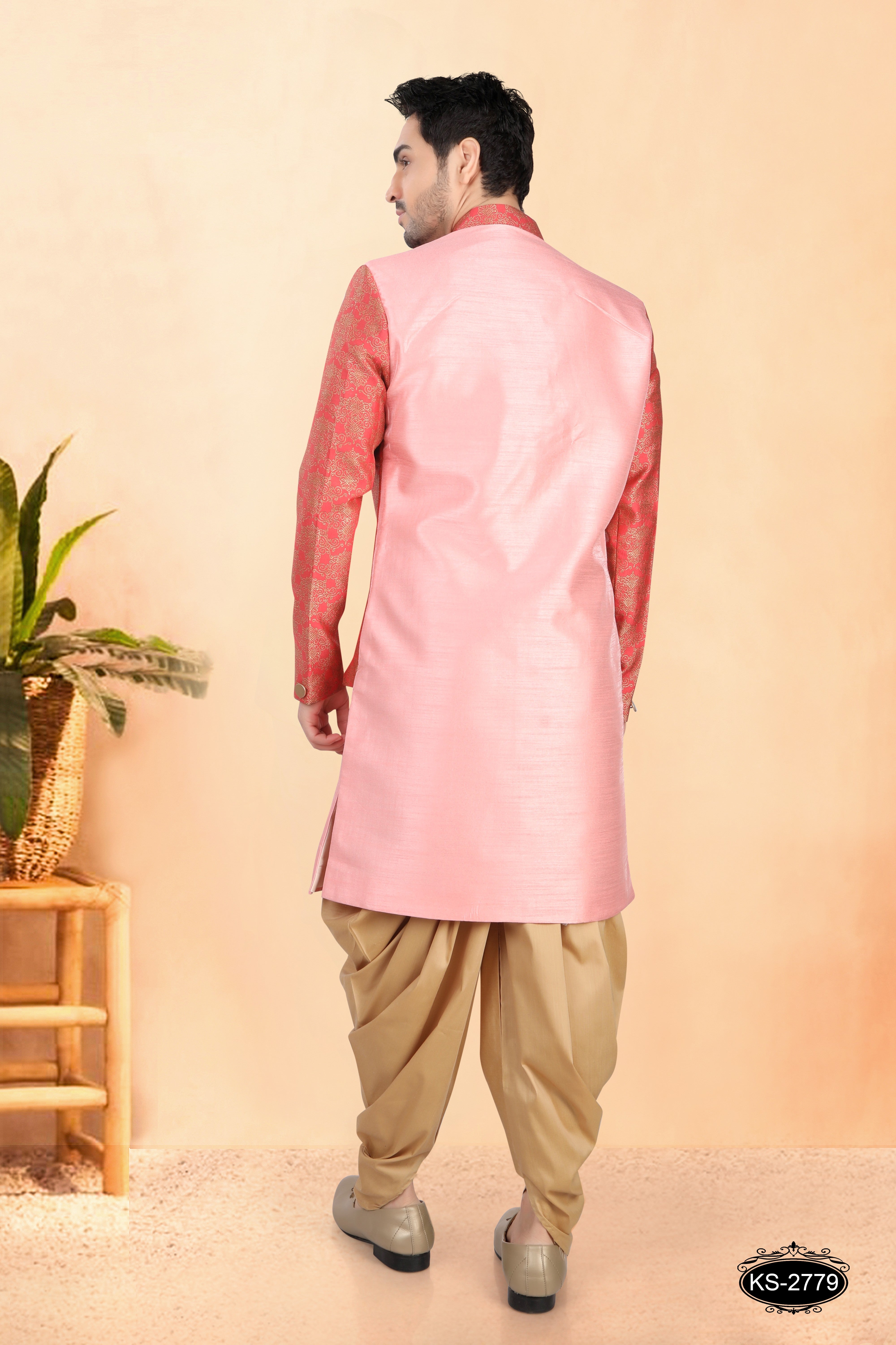 PINK TONE JACKET STYLE INDO-WESTERN SET FOR EVERY OCCASIONS