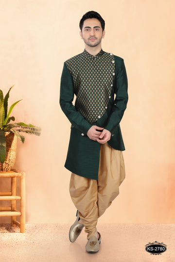 GREEN TONE UNIQUE STYLE INDO-WESTERN SET PERFECT FOR EVERY WEAR