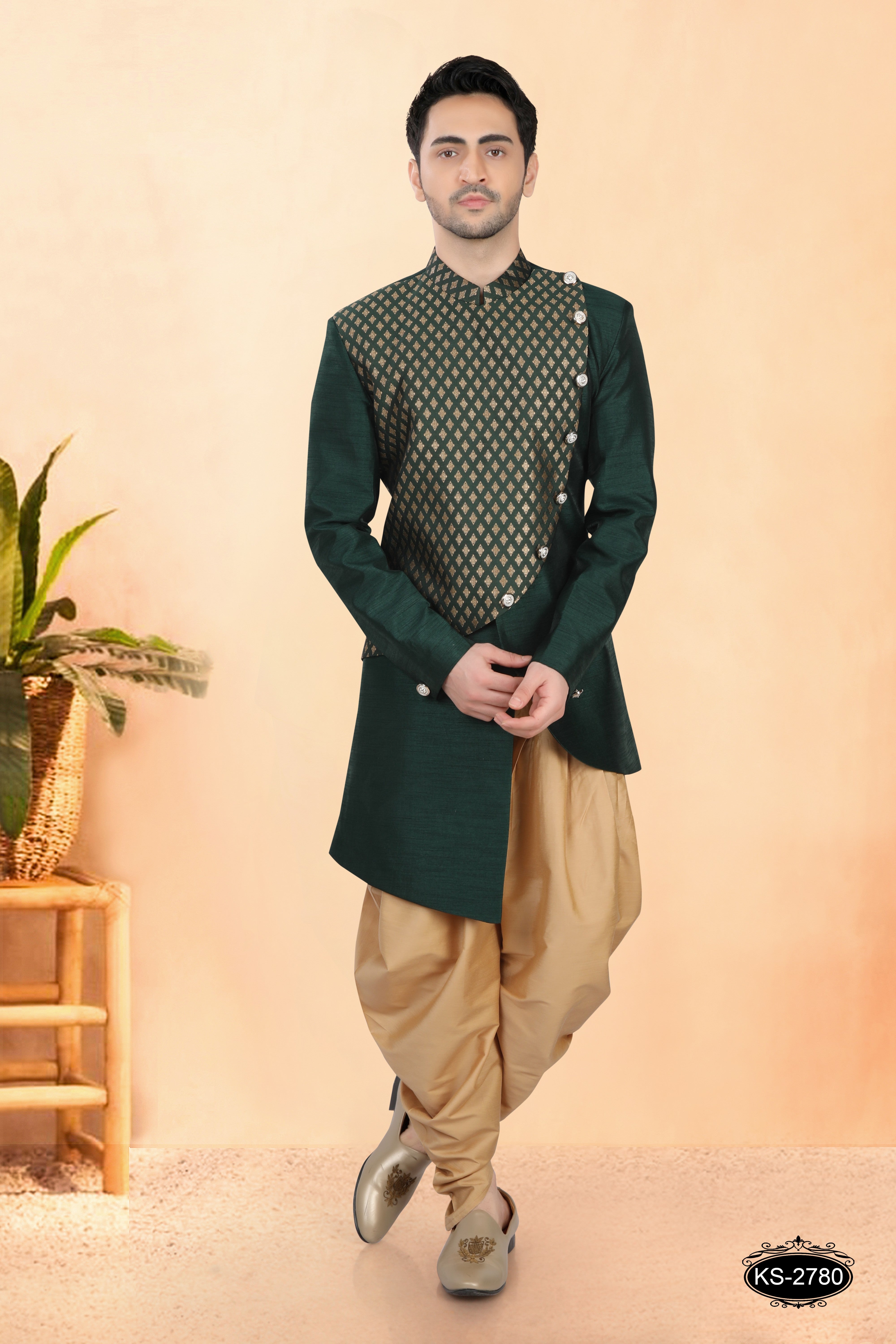 GREEN TONE UNIQUE STYLE INDO-WESTERN SET PERFECT FOR EVERY WEAR