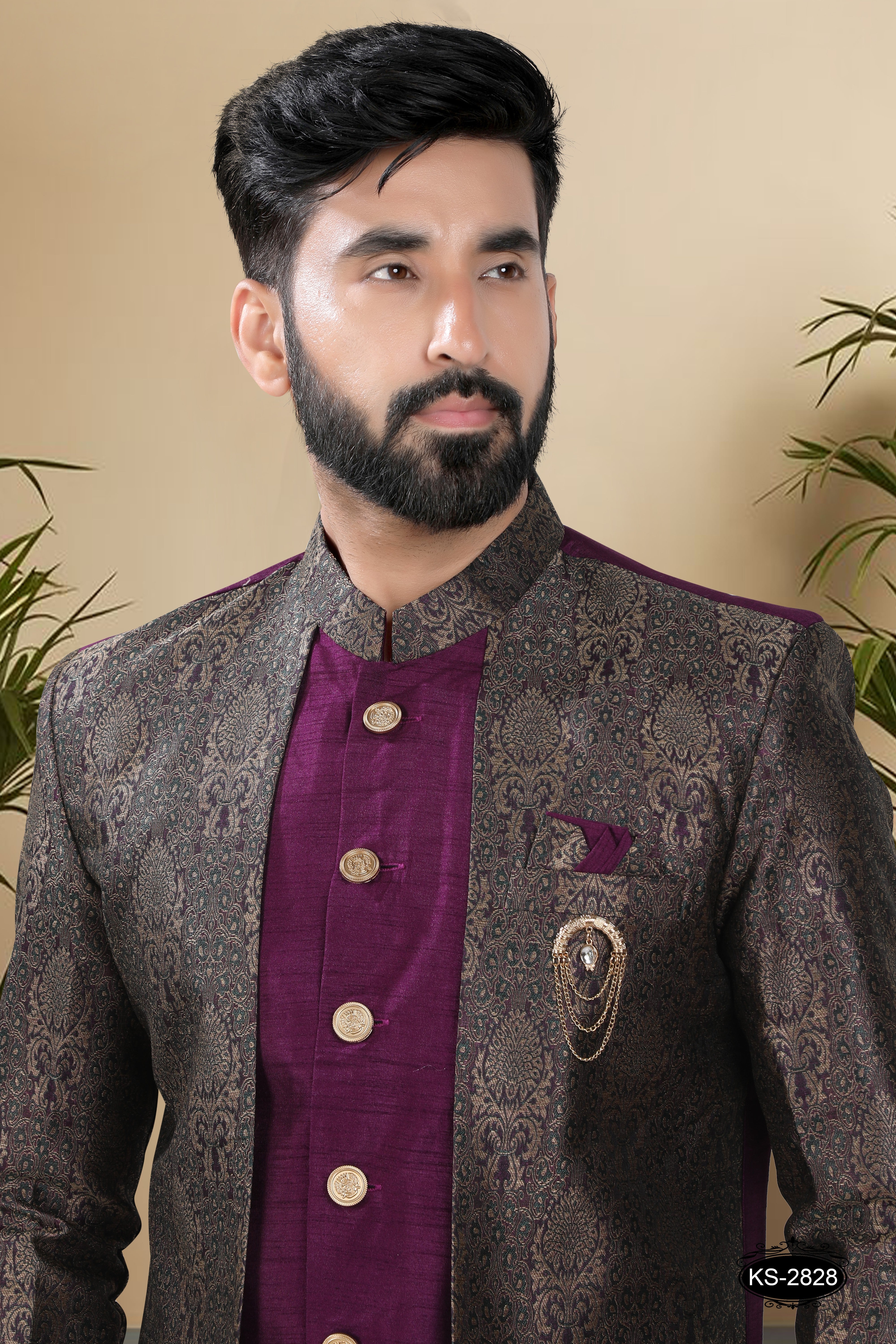 PURPLE HUE INDO-WESTERN SET IN UNIQUE PATTERN FOR EVERY OCCASIONS