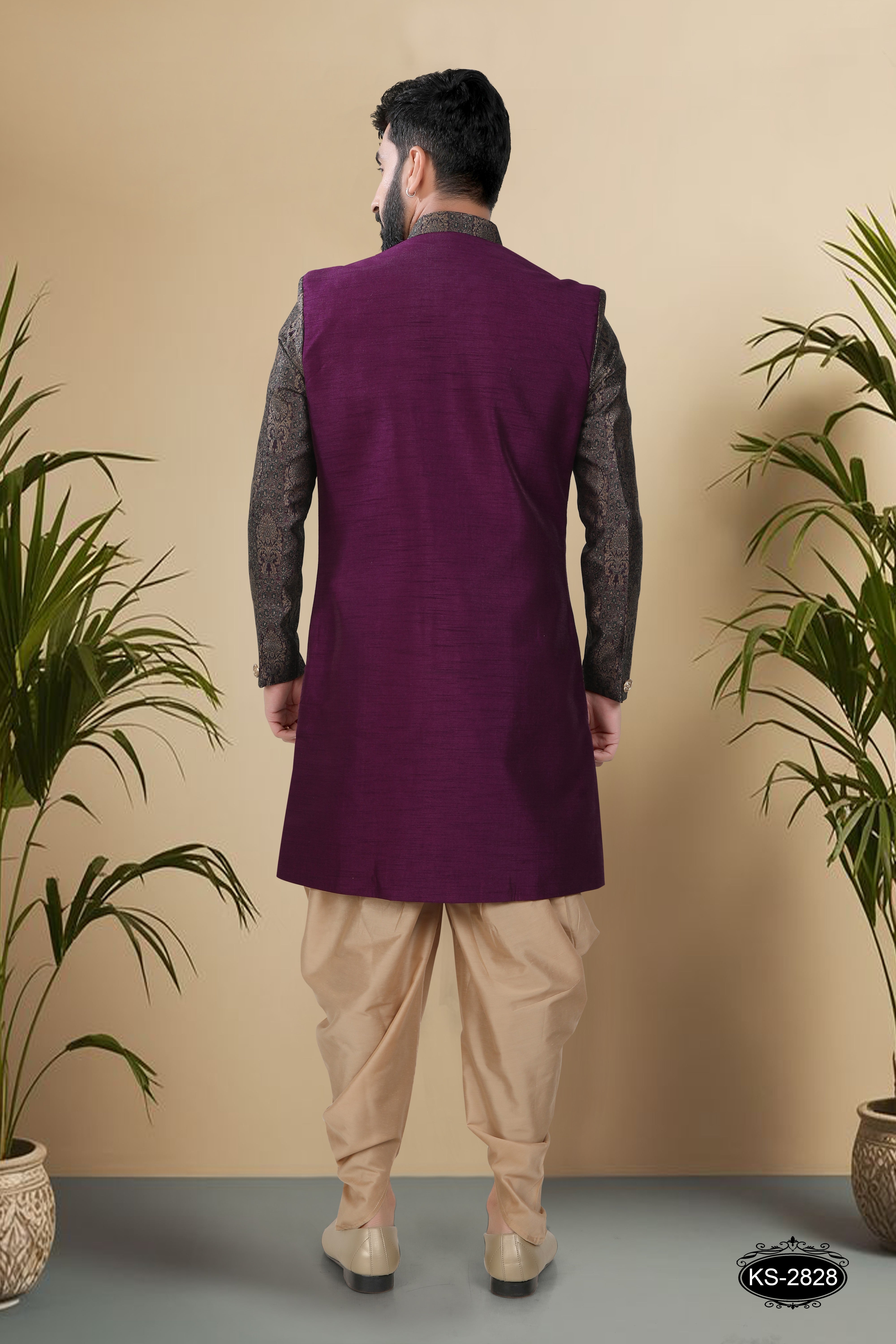 PURPLE HUE INDO-WESTERN SET IN UNIQUE PATTERN FOR EVERY OCCASIONS