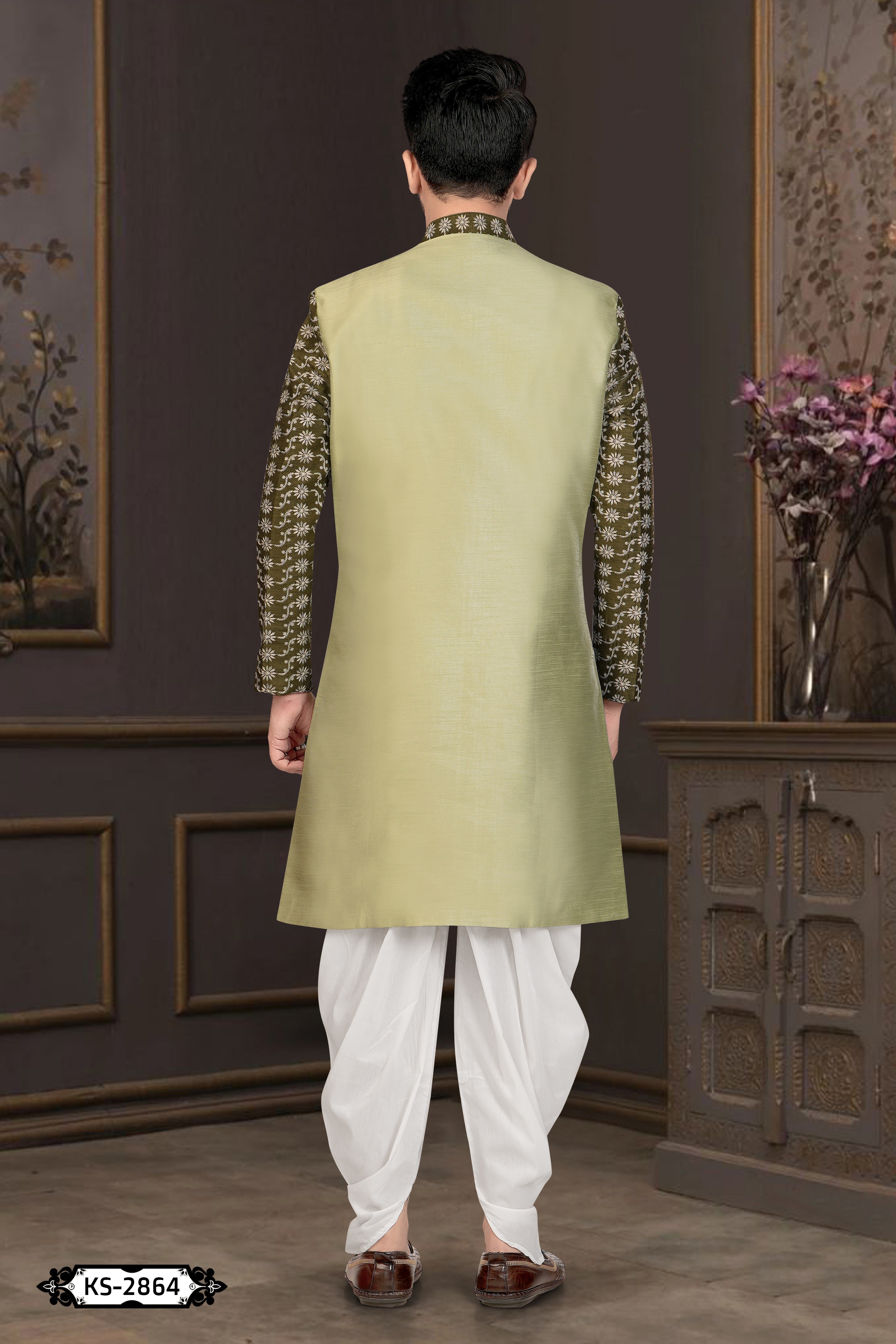 UNIQUE STYLE INDO-WESTERN SET IN GREEN HUE FOR EVERY OCCASIONS